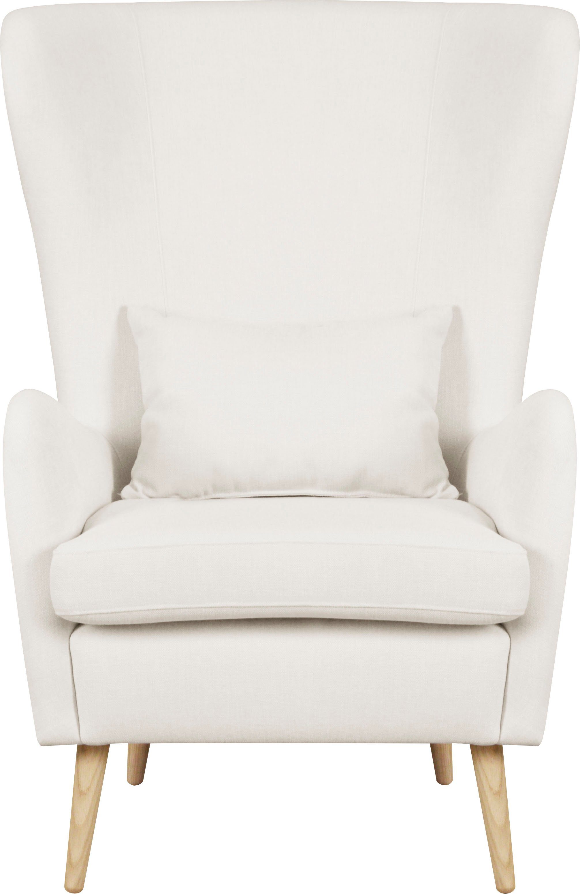 Guido Maria Kretschmer Home&Living Fauteuil Sallito, oorfauteuil, TV-stoel voor woonkamer, ook in velours cord fauteuils beige