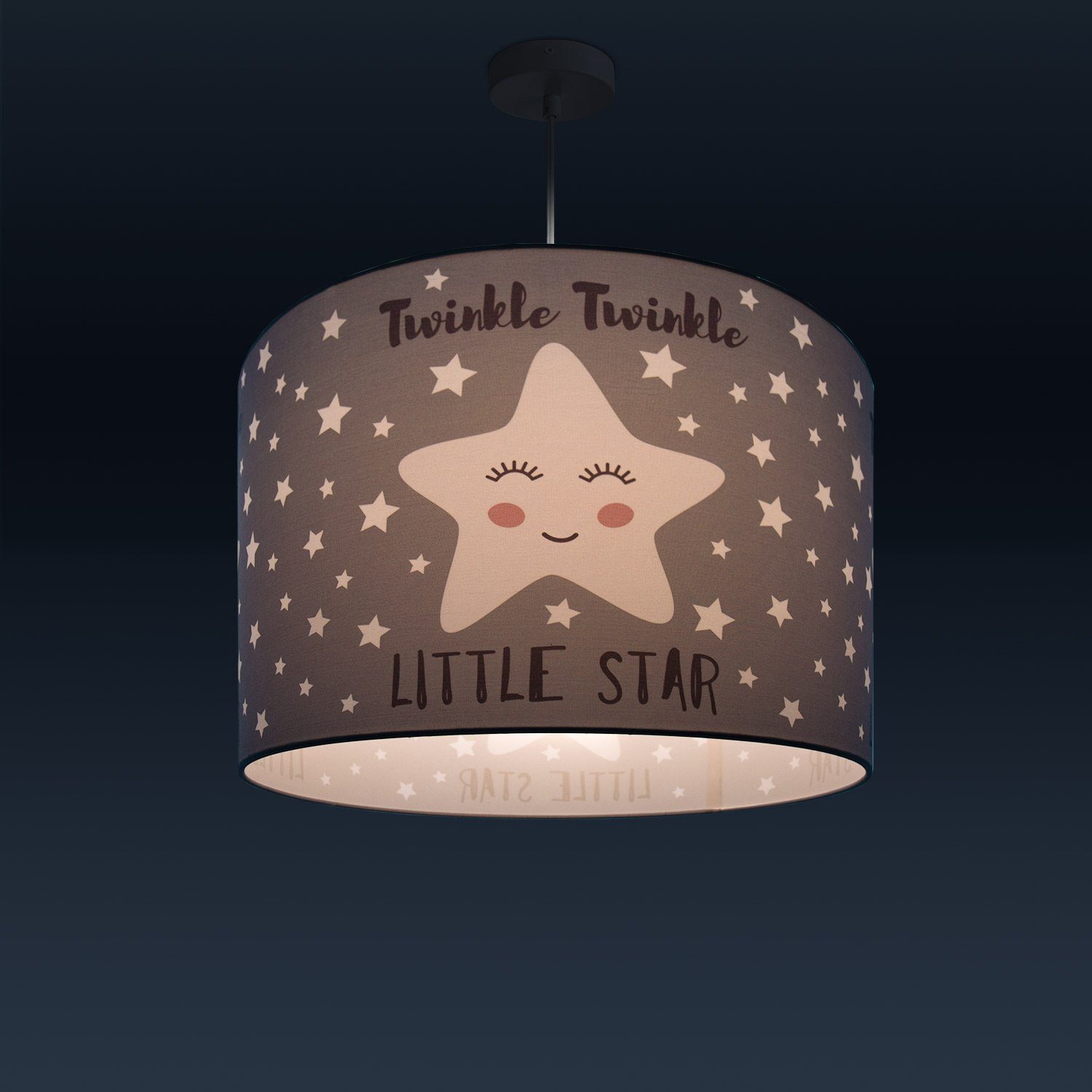 Paco Home Hanglamp Aleyna 105 Kinderlamp plafondlamp LED kinderkamer lamp sterren-motief E27