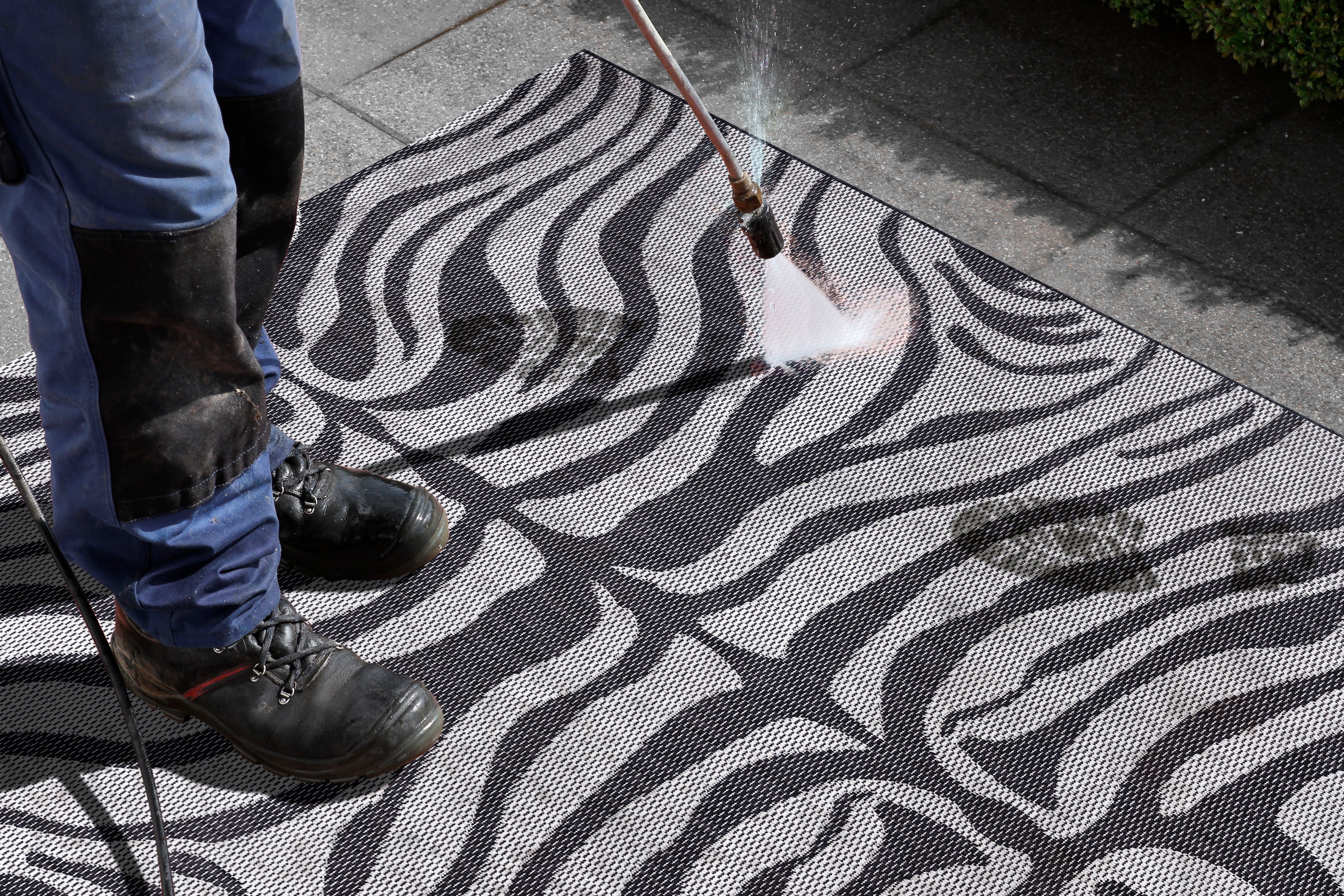 Home affaire Vloerkleed Zadie Zebradesign, robuust, gemakkelijk in onderhoud, platweefsel