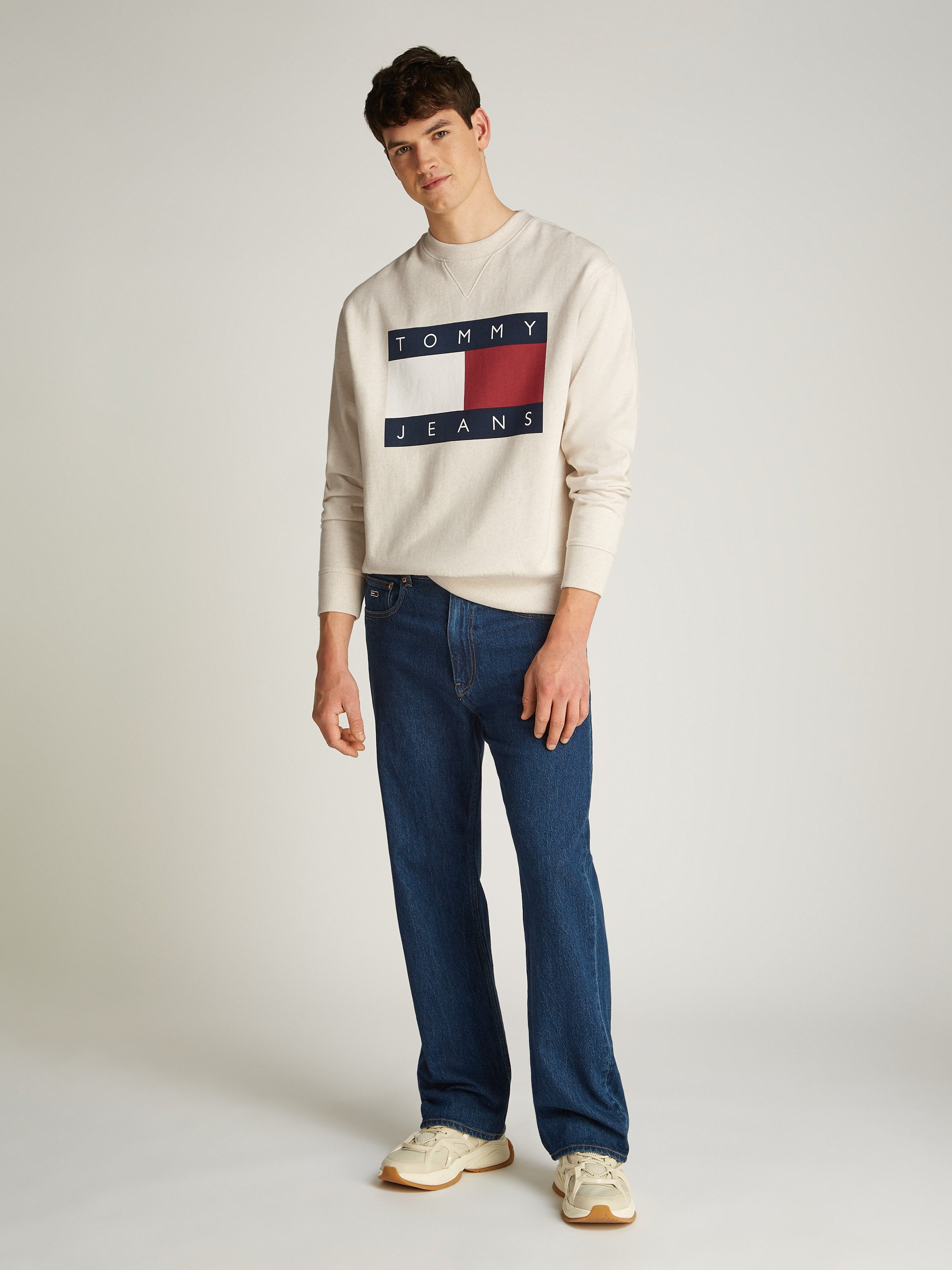 TOMMY JEANS Sweatshirt TJM MELANGE FLAG CREW