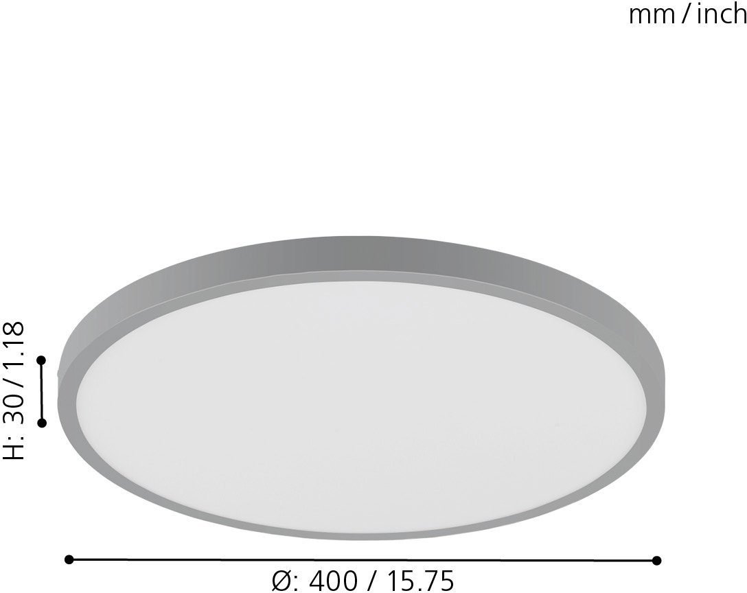 EGLO Opbouwarmatuur FUEVA 1 slank design, slechts 3 cm hoog, diameter 40 cm (1 stuk)