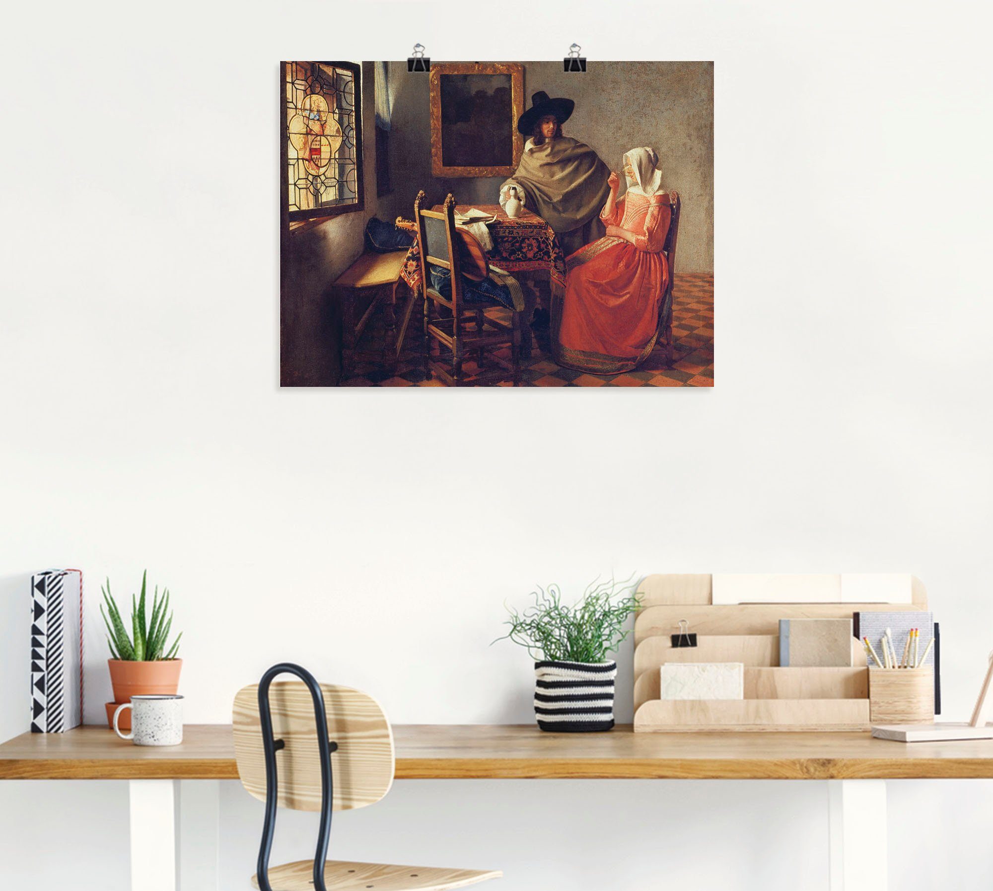 Artland Artprint Het glas wijn. Om 1660x61 als artprint op linnen, poster, muursticker in verschillende maten