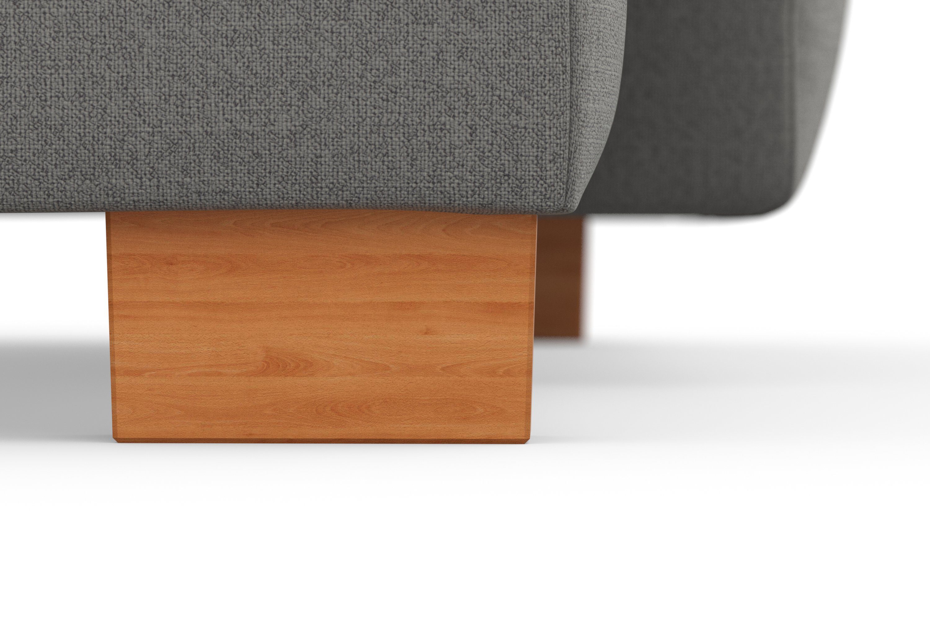 sit&more Zithoek Dundee U-vorm met binnenvering en massief houten poten, naar keuze met verstelbare hoofdsteun
