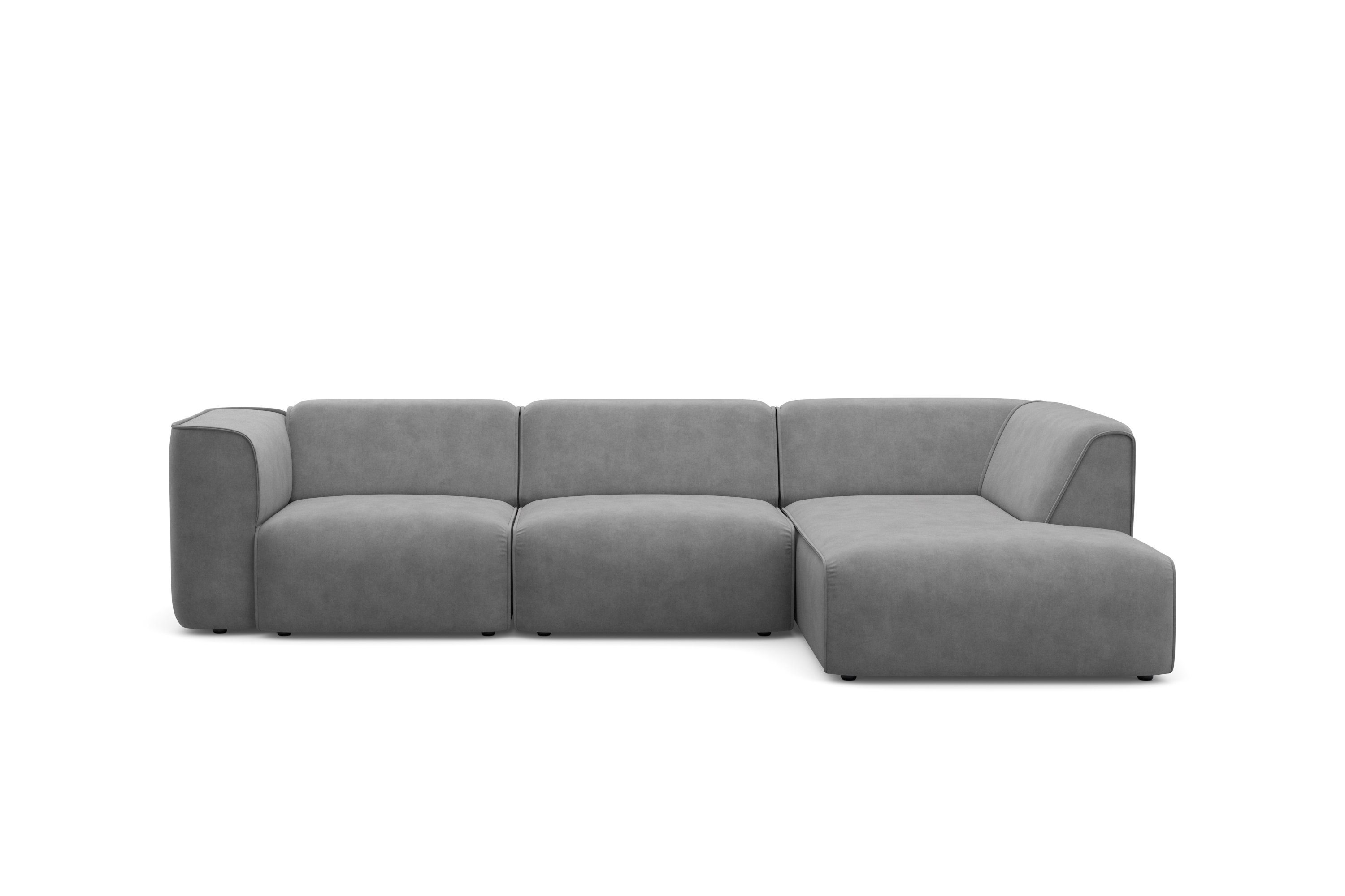RAUM.ID Hoekbank Merid L-vorm, altijd uitbreidbaar met modules, B/D/H: 295/162/70 cm