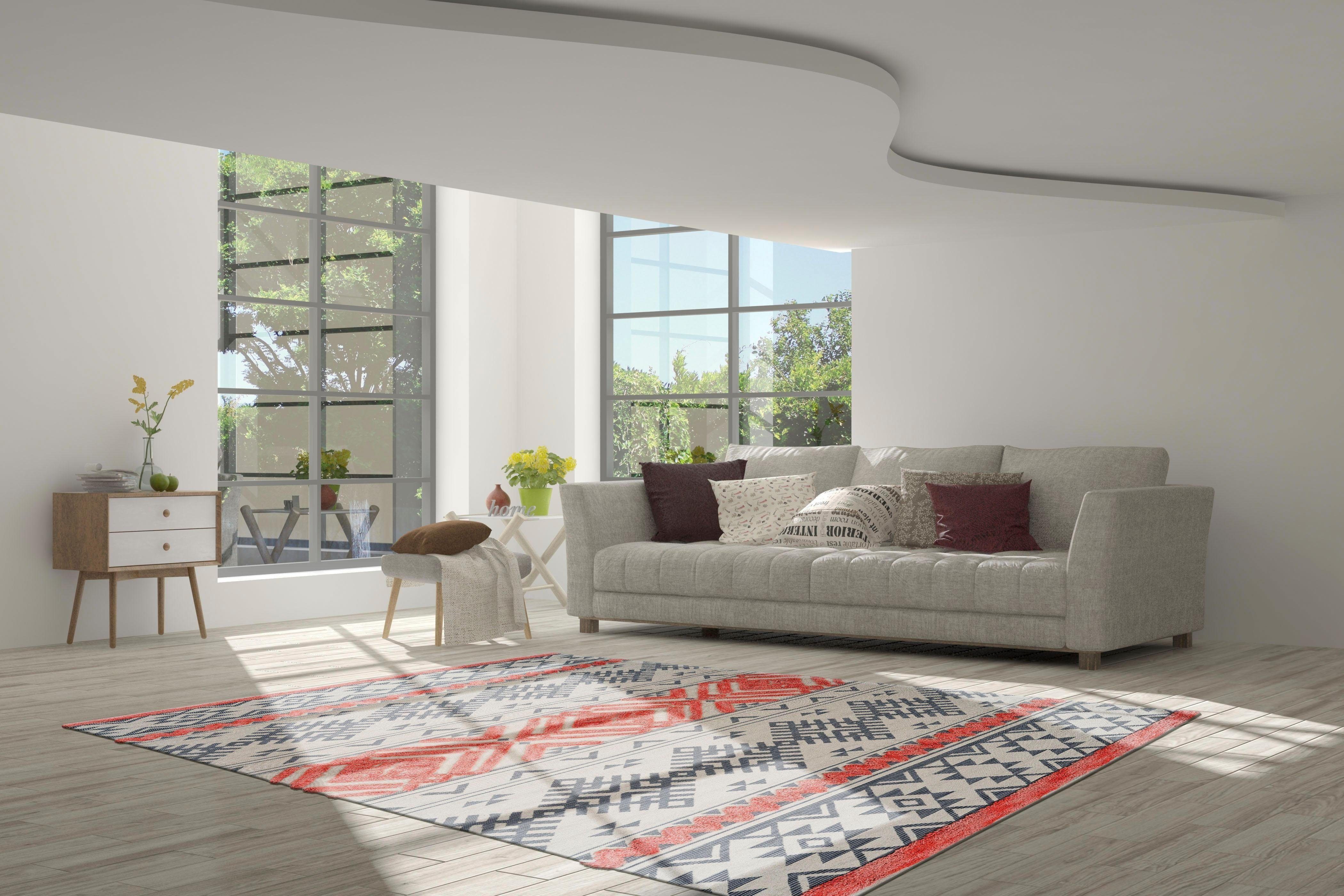 calo-deluxe Vloerkleed Kibo 512 Reliëfstructuur, woonkamer