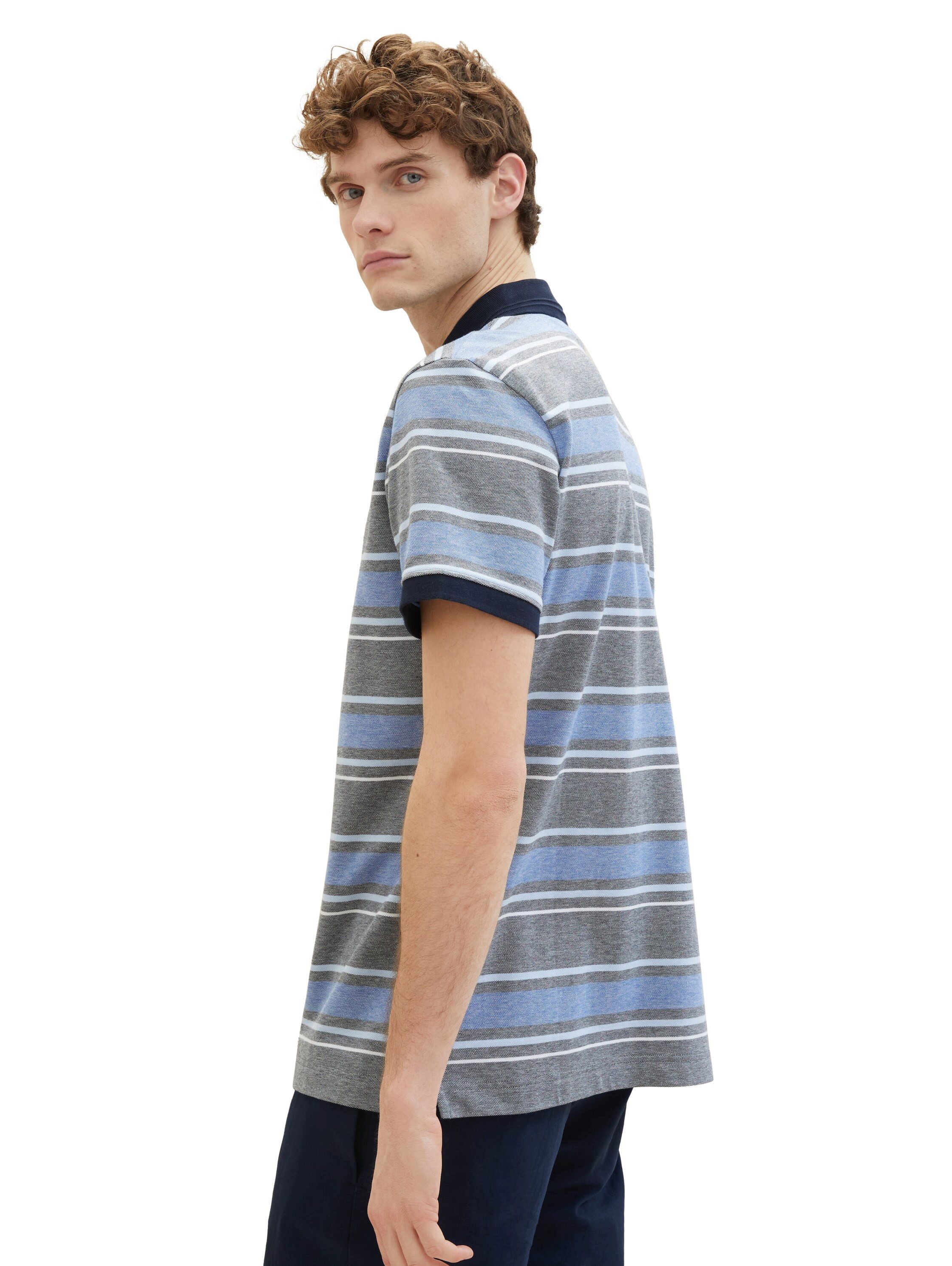 Tom Tailor Poloshirt in streep-look