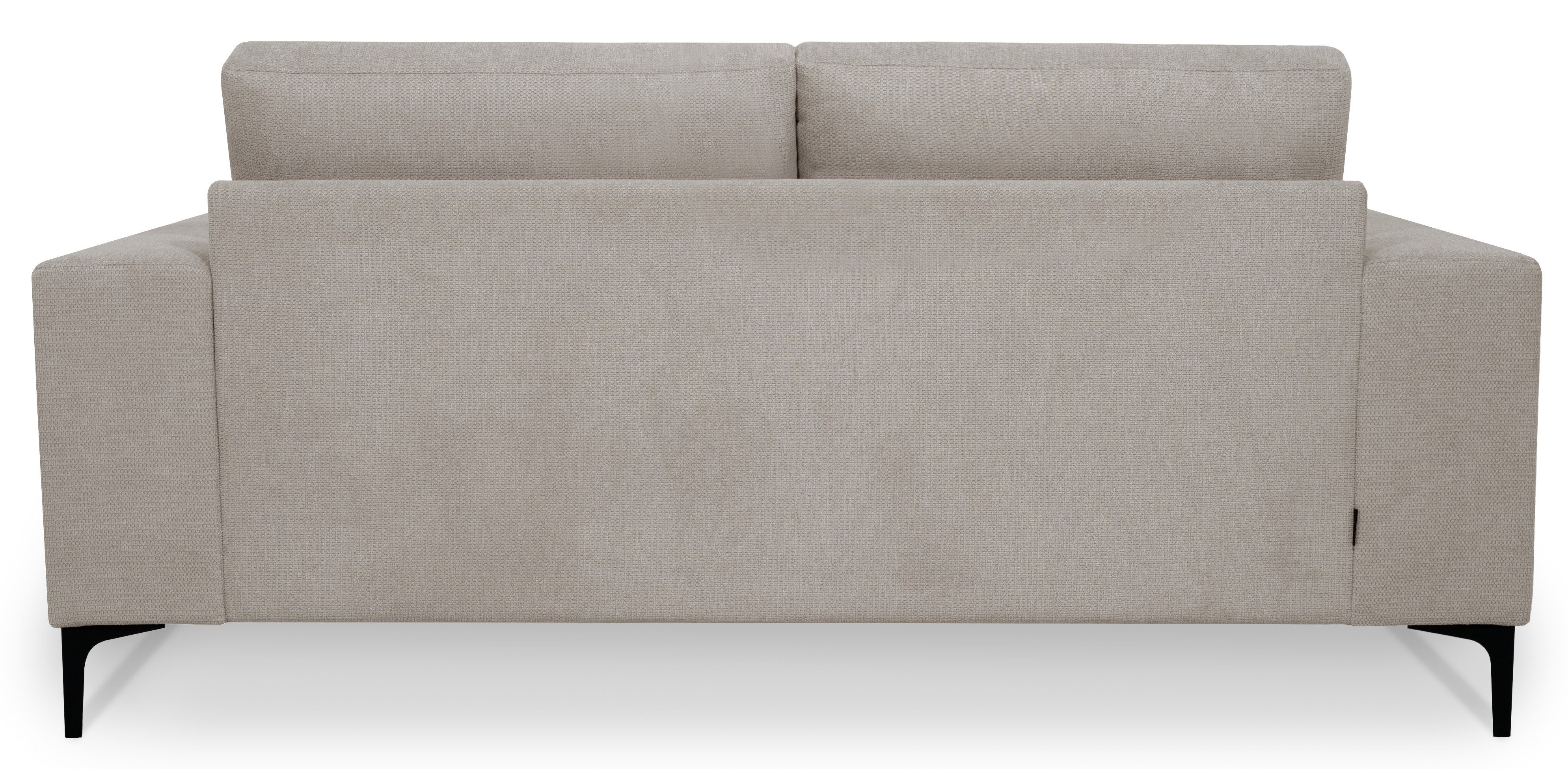 Places of Style 2-zitsbank Xander Breedte 164 cm, weefstof, softtouch chenille, zwarte metalen poten
