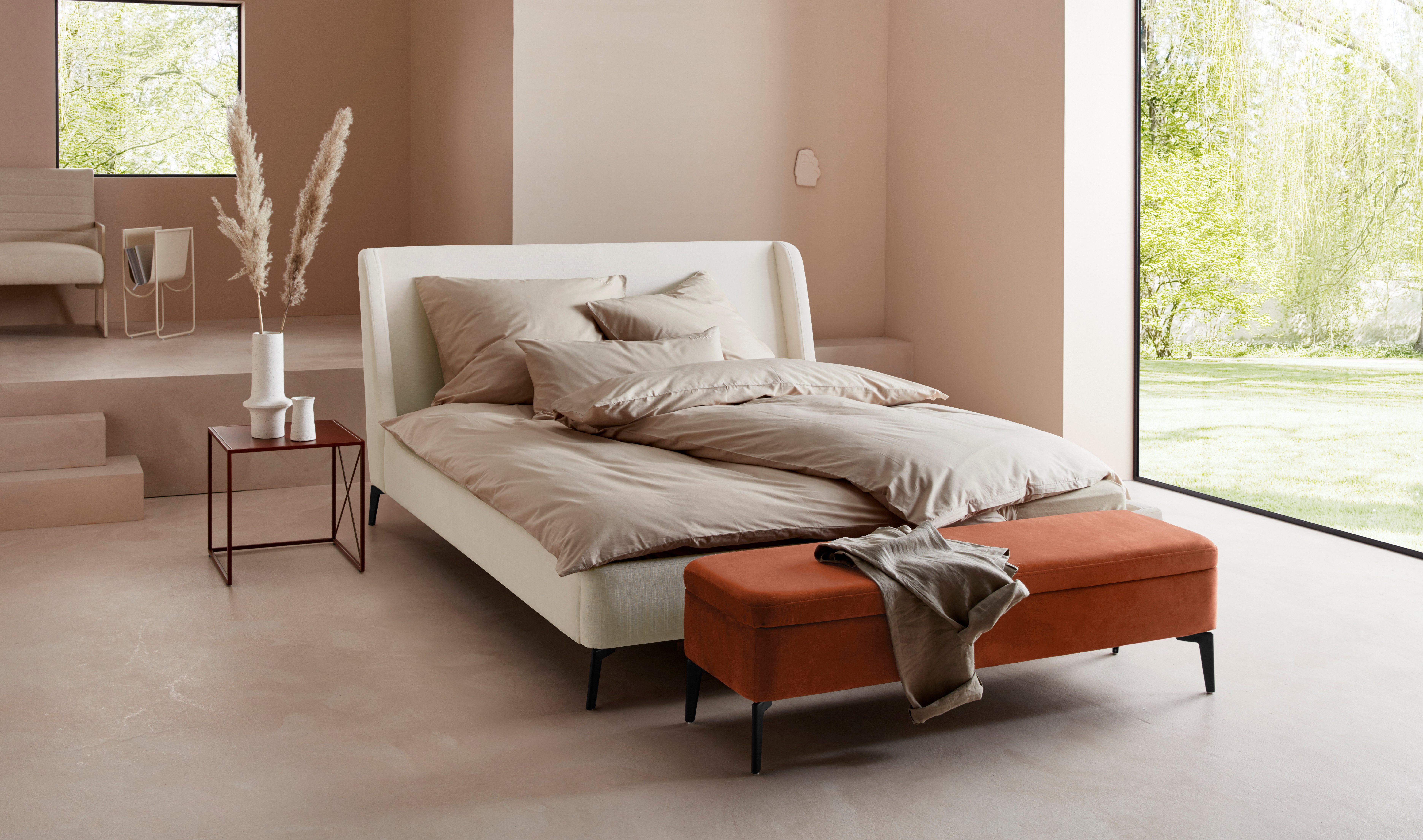 LeGer Home by Lena Gercke Gestoffeerd bed Mayra 3 verschillende kleuren en 2 stofkwaliteiten