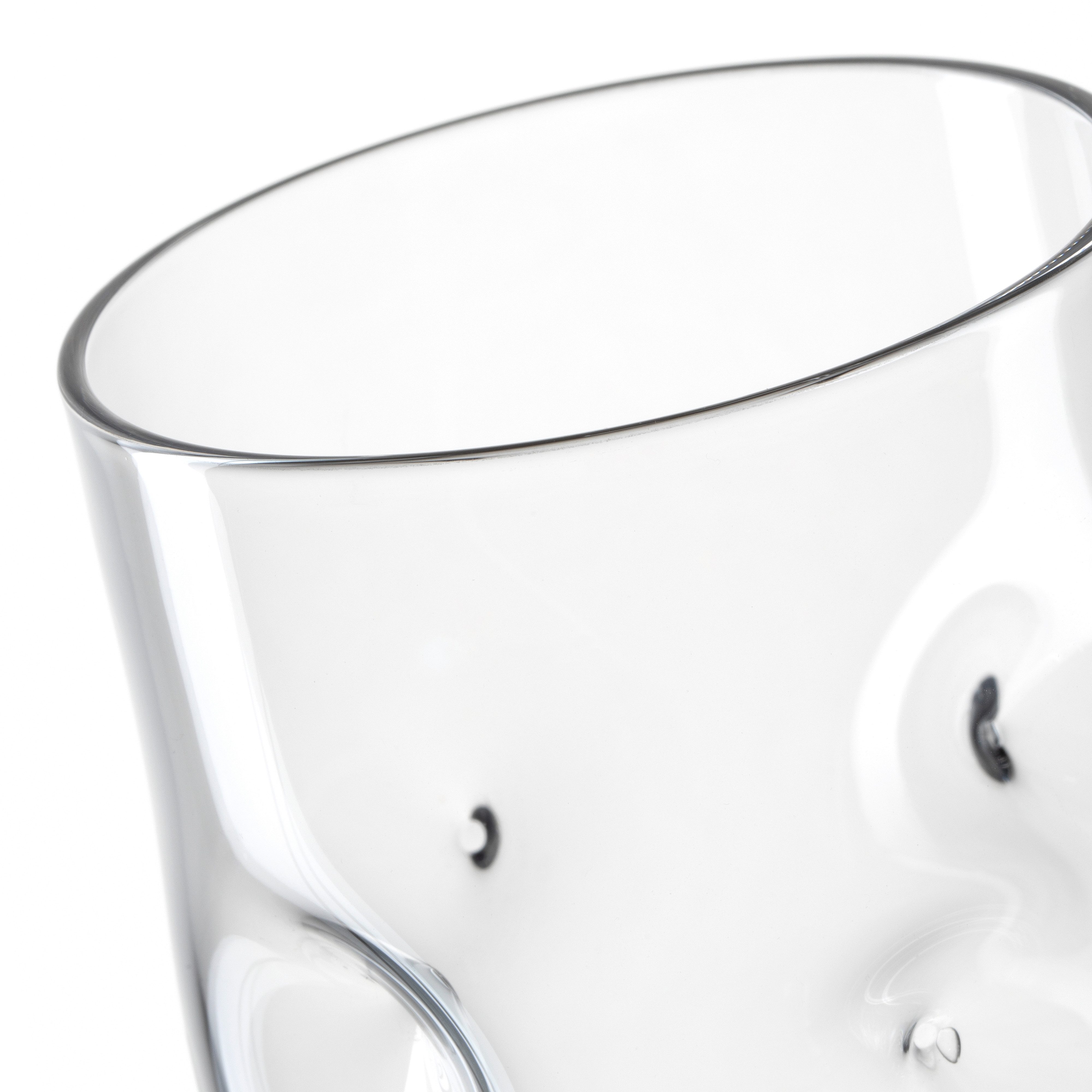 LEONARDO Glazenset Drinkglas VESUVIO, 300 ml, 4-stuks set conische vorm, opvallend design - met inkepingen (set, 4-delig)