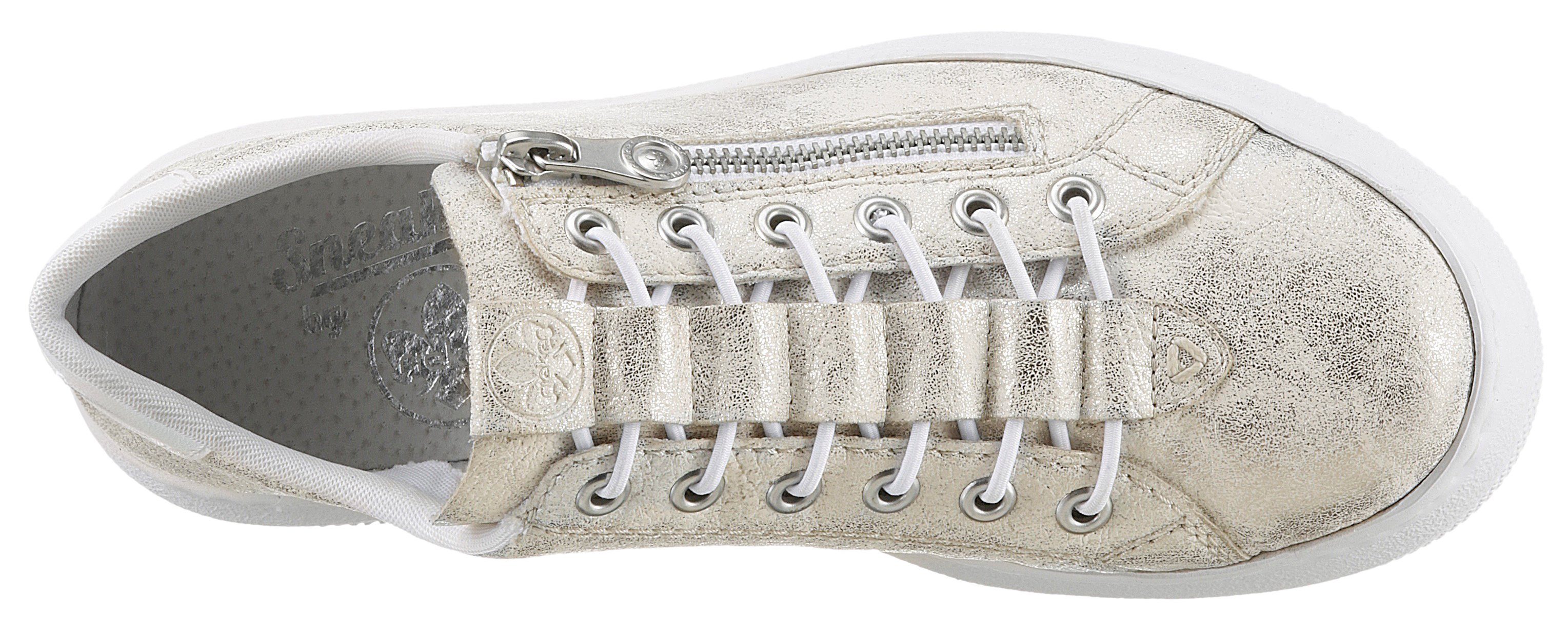 Rieker Plateausneakers Sneaker, slip-on sneaker, slipper met schachtvoering