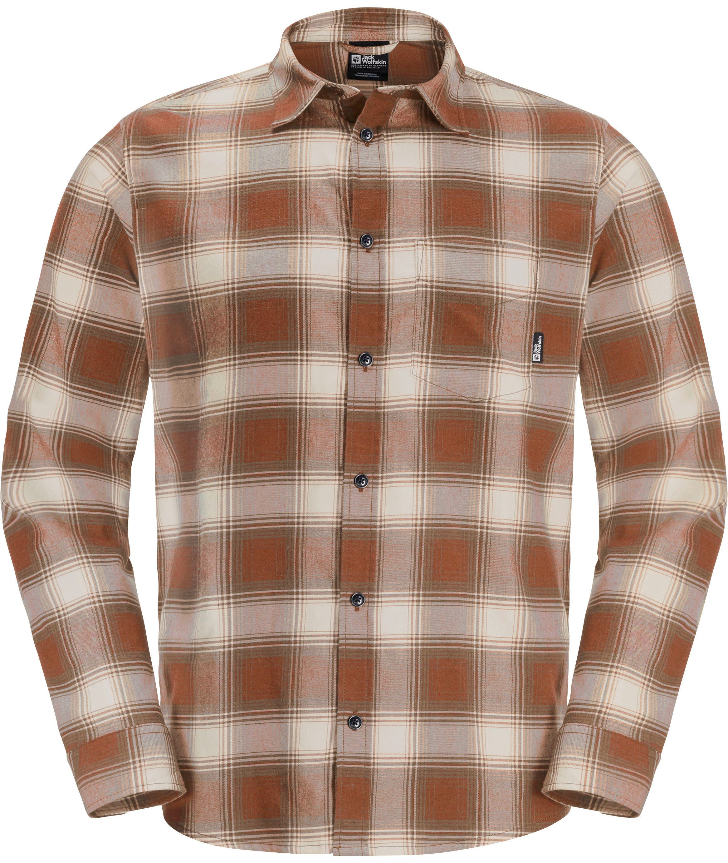 Jack Wolfskin Flanellen overhemd Wandelpad