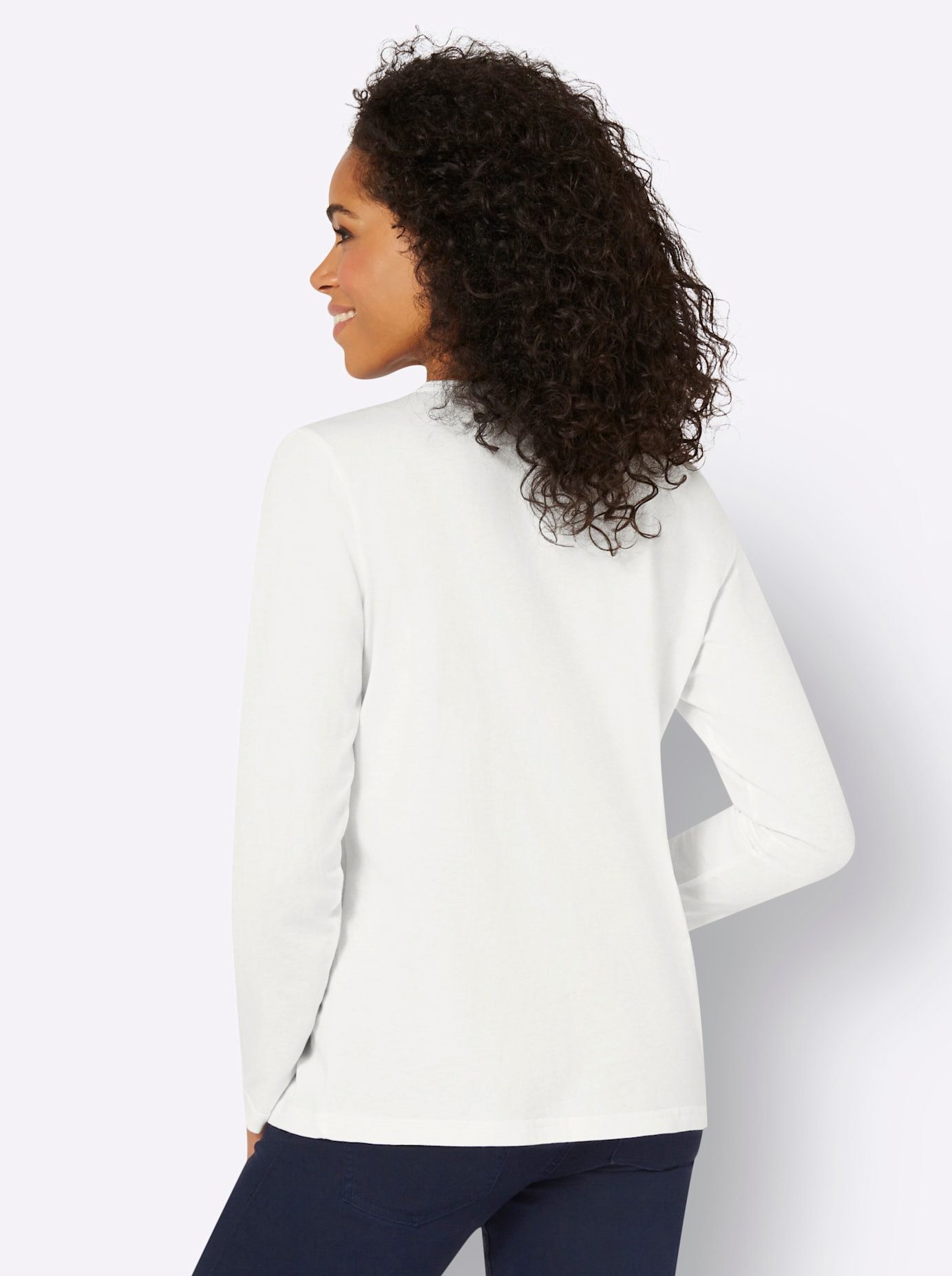 Casual Looks Shirt met V-hals Shirt (1-delig)