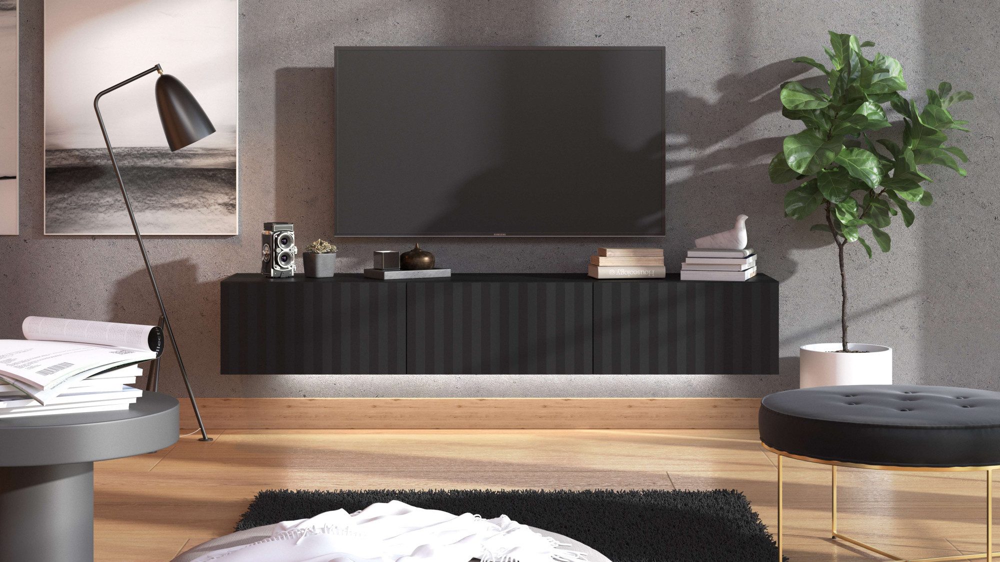 INOSIGN Tv-meubel Antibes Lowboard, Breite 192-154 cm, TV-Schrank, TV-Ständer