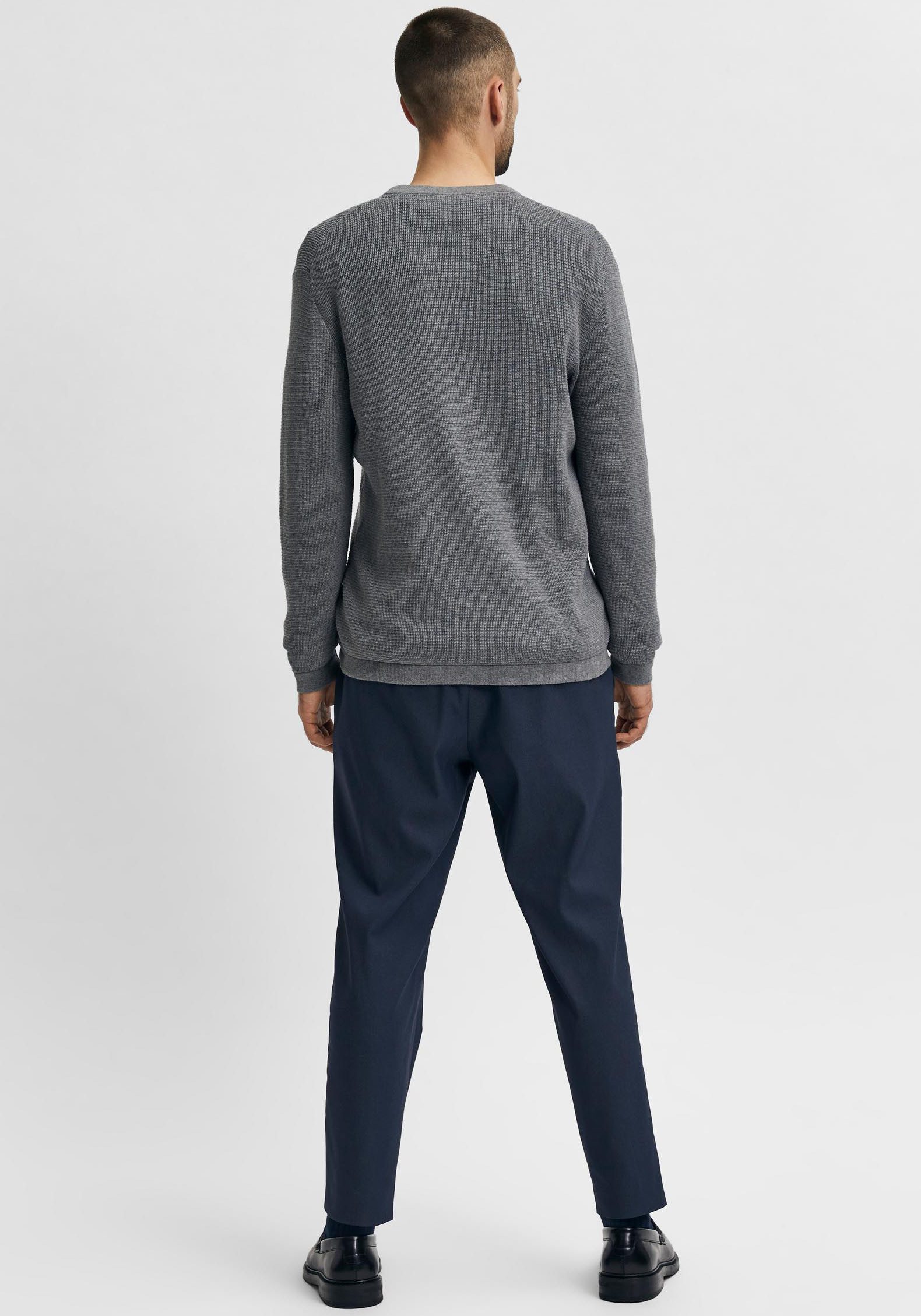 SELECTED HOMME Trui met ronde hals ROCKS KNIT CREW NECK