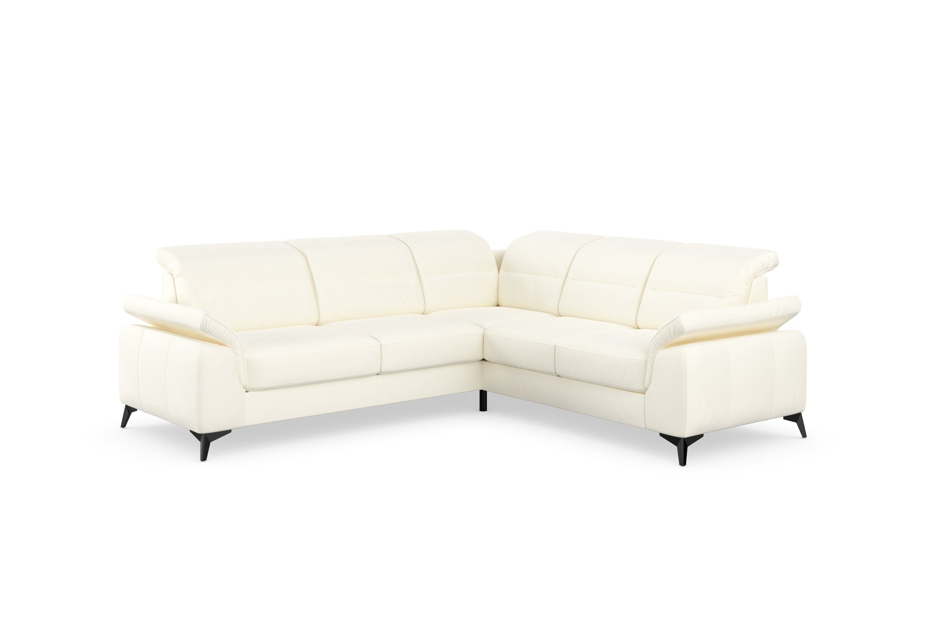 sit&more Hoekbank Sinatra L-vorm optioneel met verstelbare hoofdsteun en armleuning, metalen poten