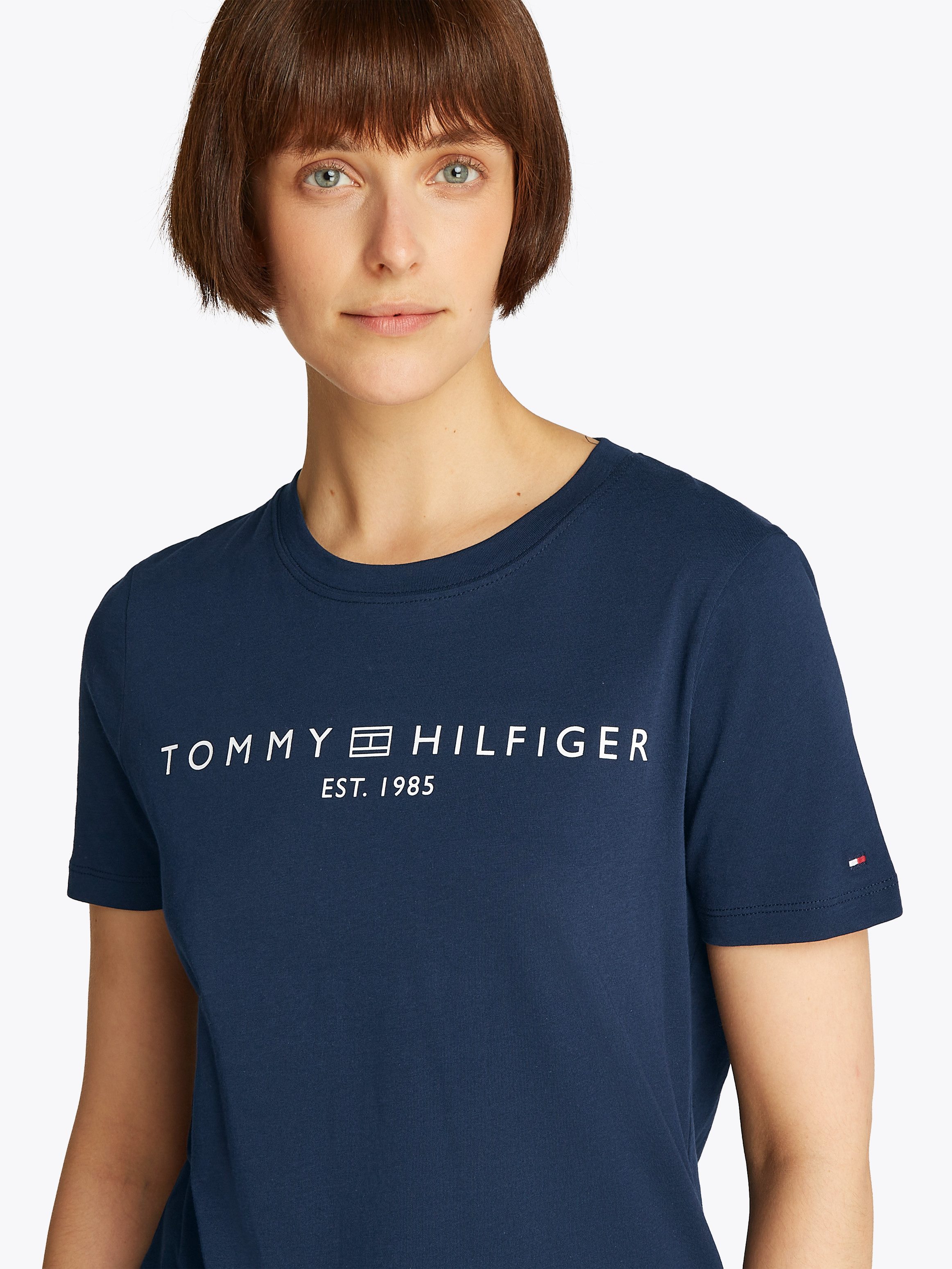 Tommy Hilfiger T-shirt REG CORP LOGO C-NK SS met een logo-opschrift