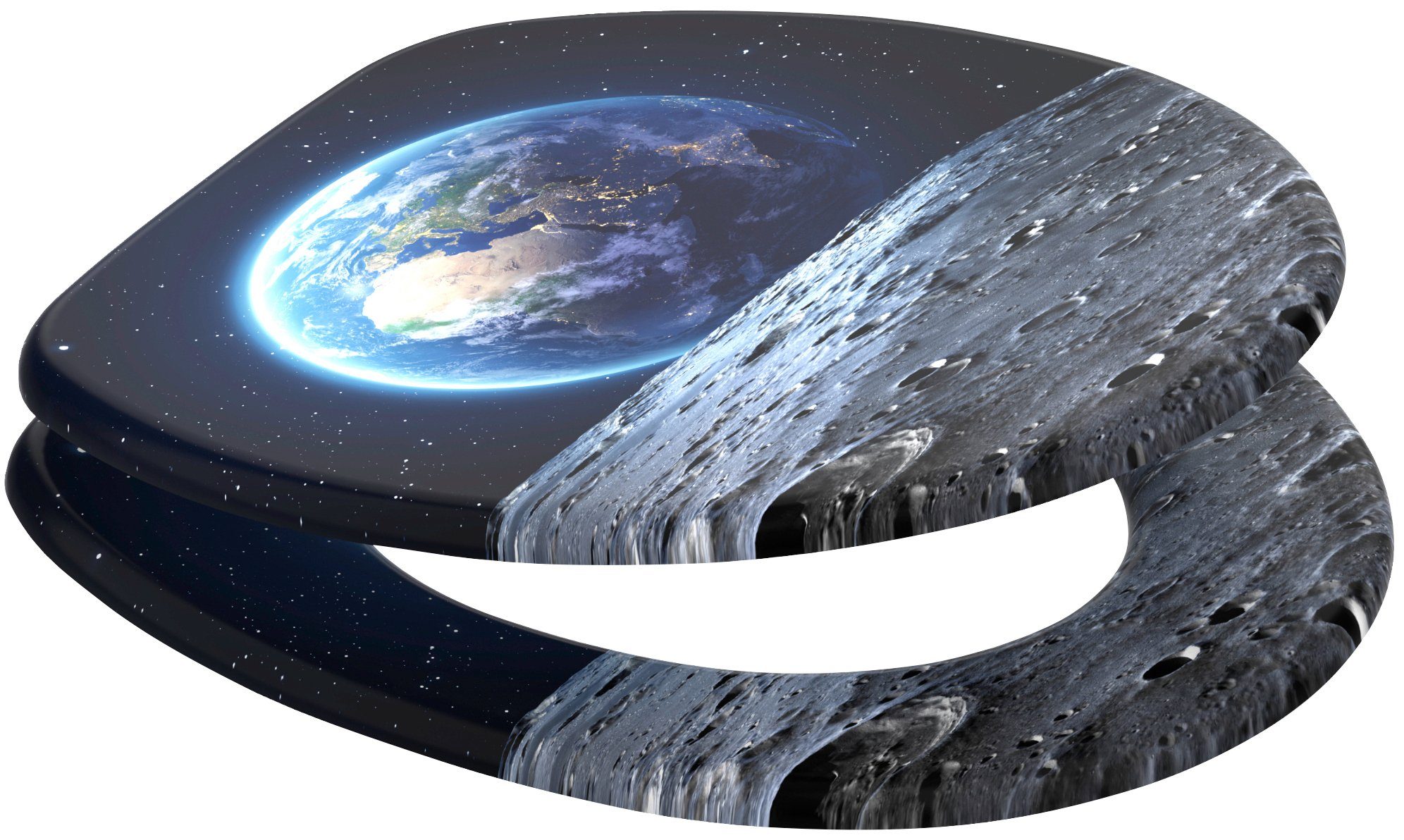 Sanilo Toiletzitting Earth met softclosemechanisme, bxl: 37,7x 42,0 - 47,0 cm