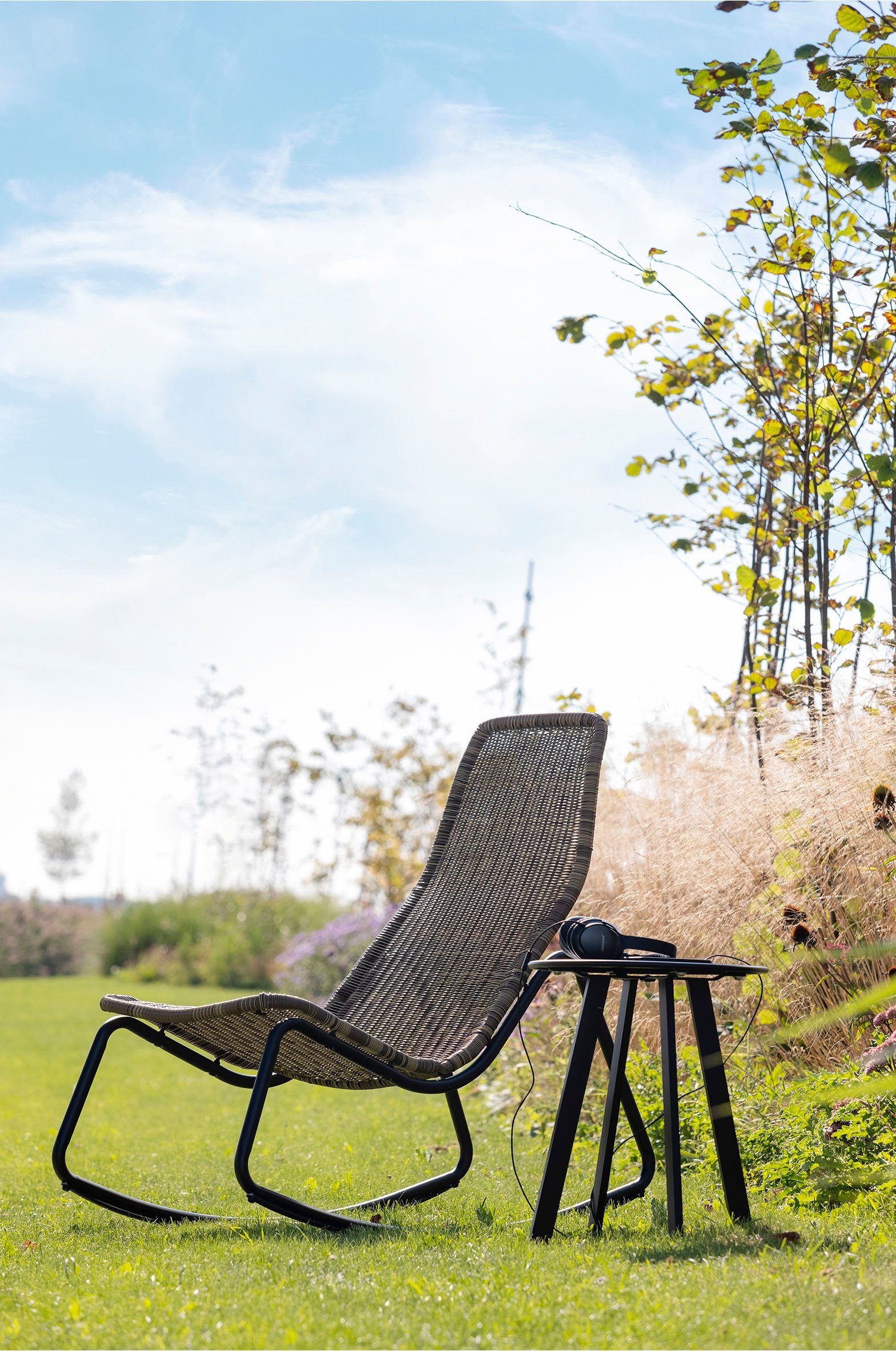 WOOOD Tuinstoel TOMS geschikt voor binnen- en buitenruimtes, h 97 cm x b 51 cm (1 stuk)