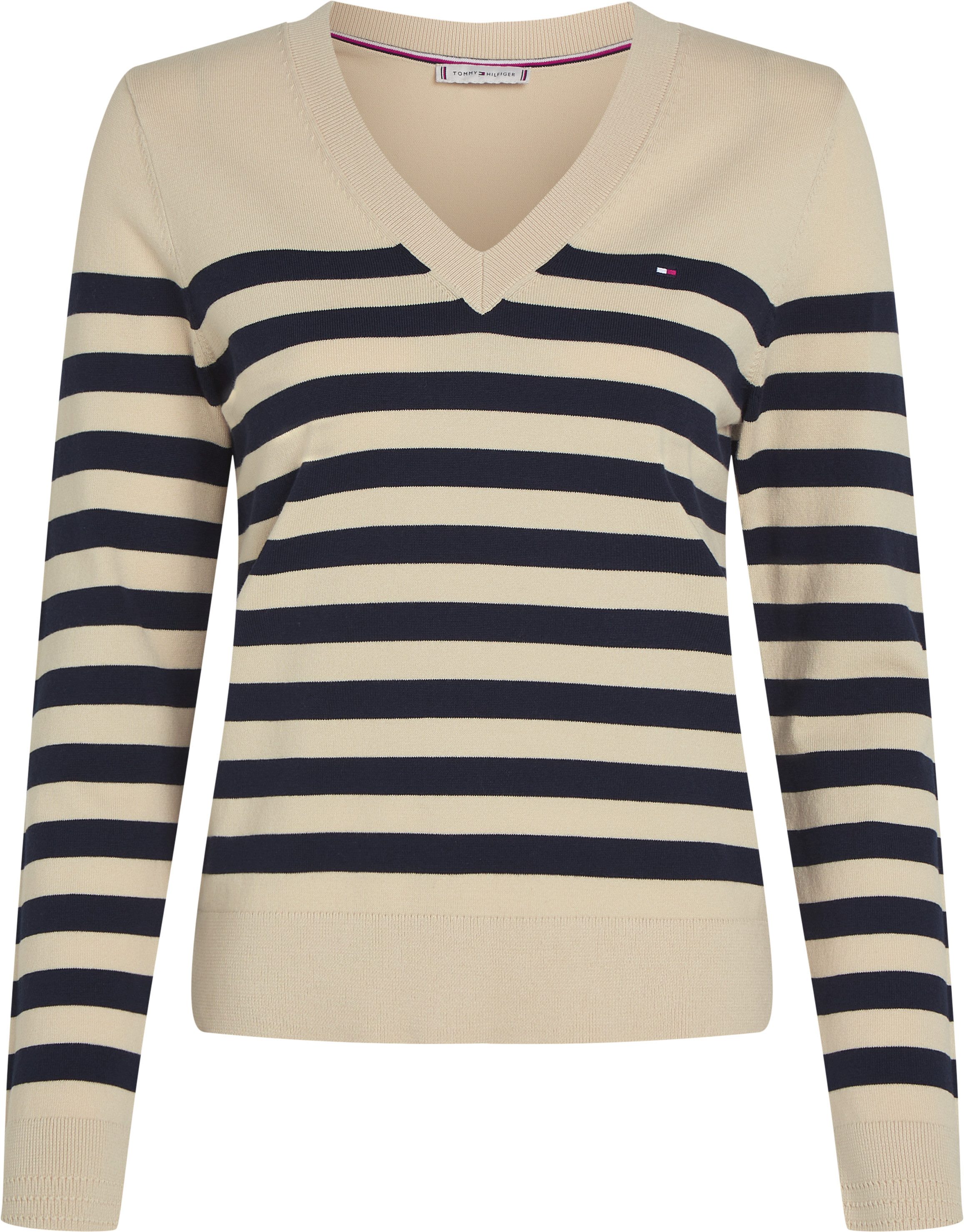 Tommy Hilfiger Trui met V-hals met logoborduursel