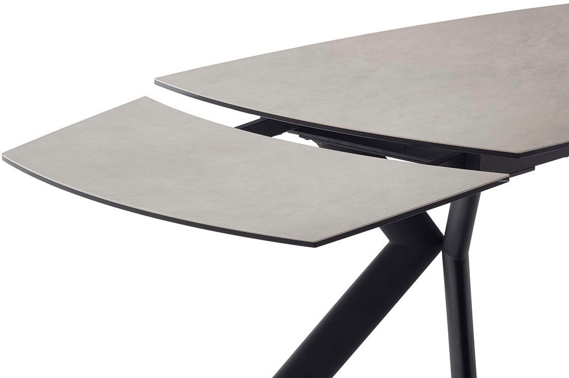 MCA furniture Eettafel OSSANA vierpoot tafel 180-260 cm Keramiek, metaal, eindschuif, uittrekbaar, tafelblad 13 mm, 8-10 personen