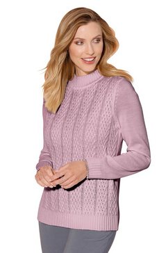 classic basics trui met staande kraag trui roze