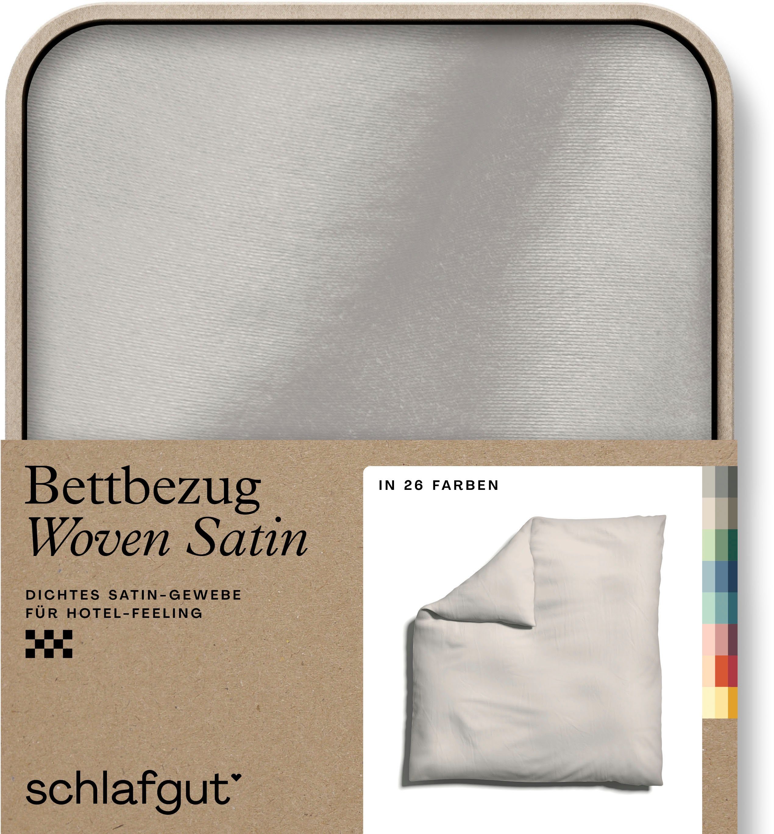 Schlafgut Dekbedovertrek Woven Satin bijzonder dicht geweven, mix & match: bijpassende kussenhoes ve