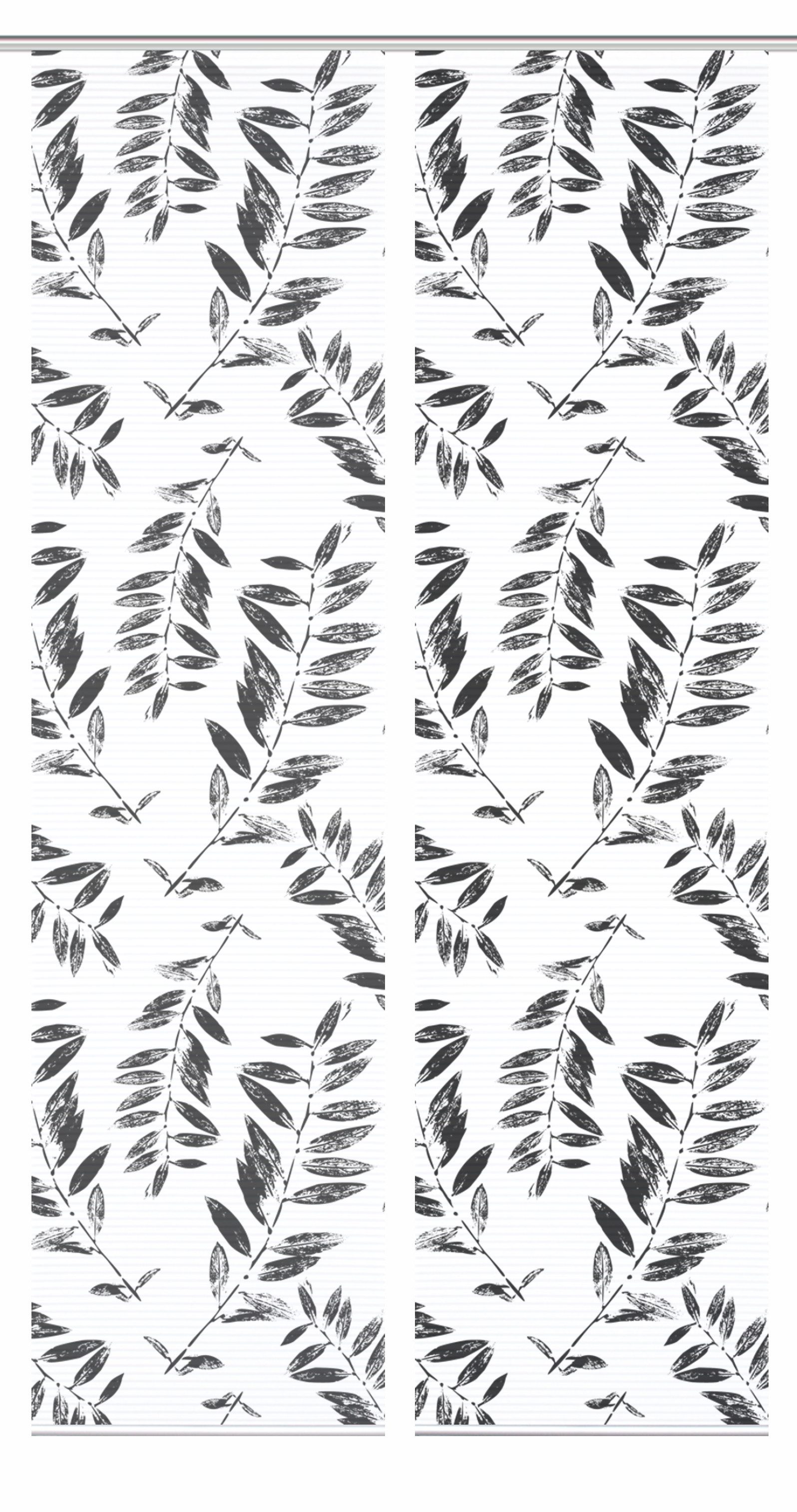 HOME in green Paneelgordijn GREN SET DIGITALE PRINT, BAMBOELOOK GERECYCLED (2 stuks)