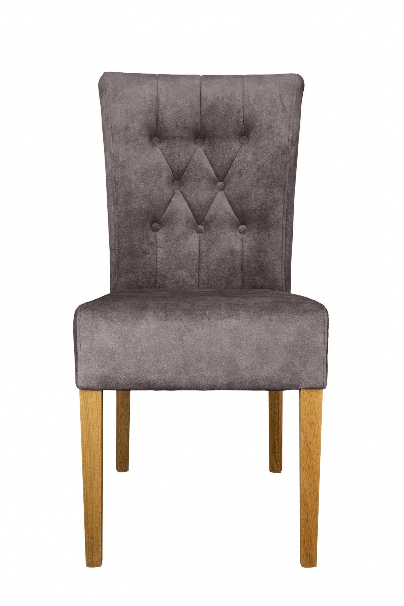 Home affaire Stoel met 4 poten Ravenna Eetkamerstoel met capitonnage (set, 2 stuks)