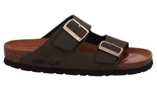 Rohde Slippers Alba , sleehak, zomerschoenen, pantoffels met twee gespsluitingen