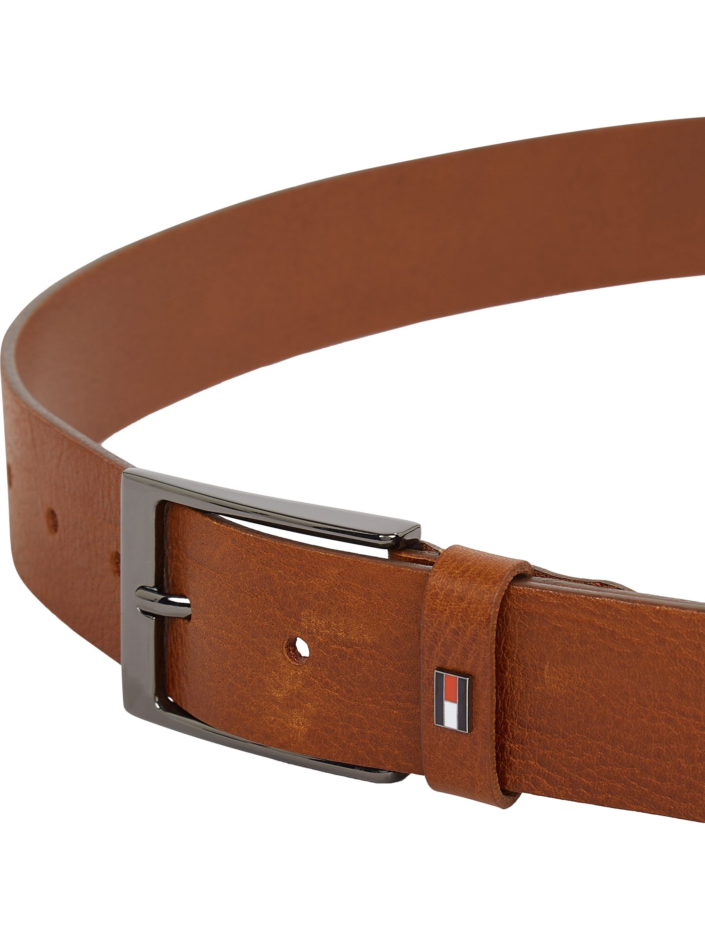 Tommy Hilfiger Leren riem LAYTON 3.5 Metalen patch, eenvoudige doornsluiting