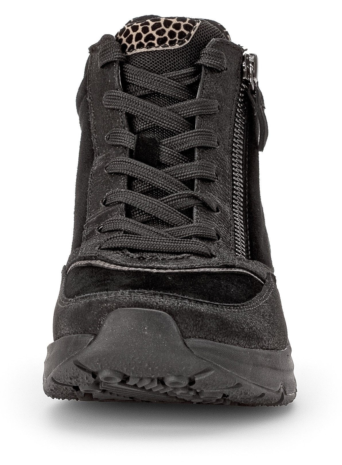 Gabor Rollingsoft Sneakers met sleehak , vrijetijdsschoen, veterschoen, veterschoenen met uitneembare binnenzool