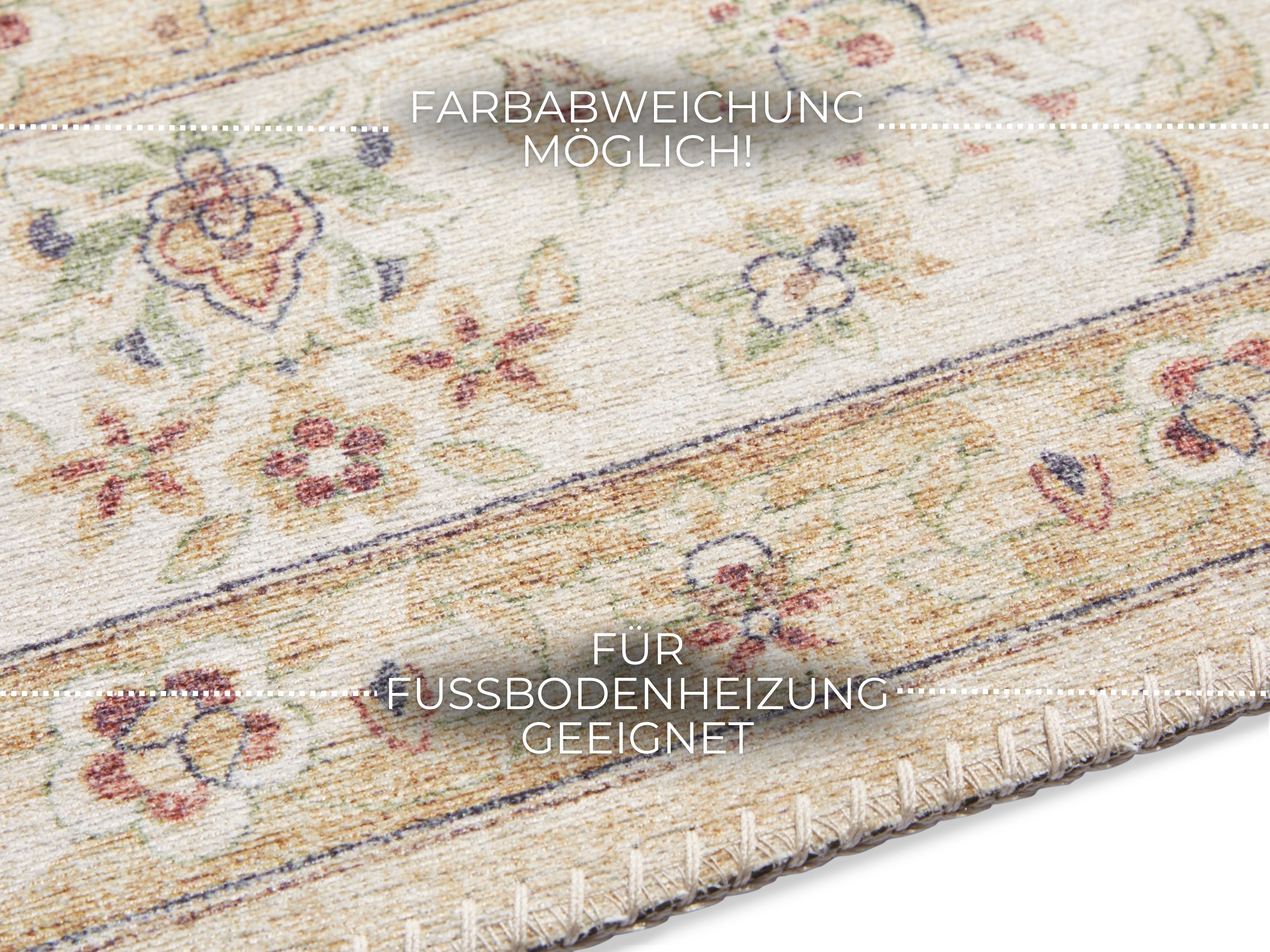 ELLE DECORATION Vloerkleed Nain Oosters, loper, kortpolig, woonkamer, slaapkamer, vintage-look