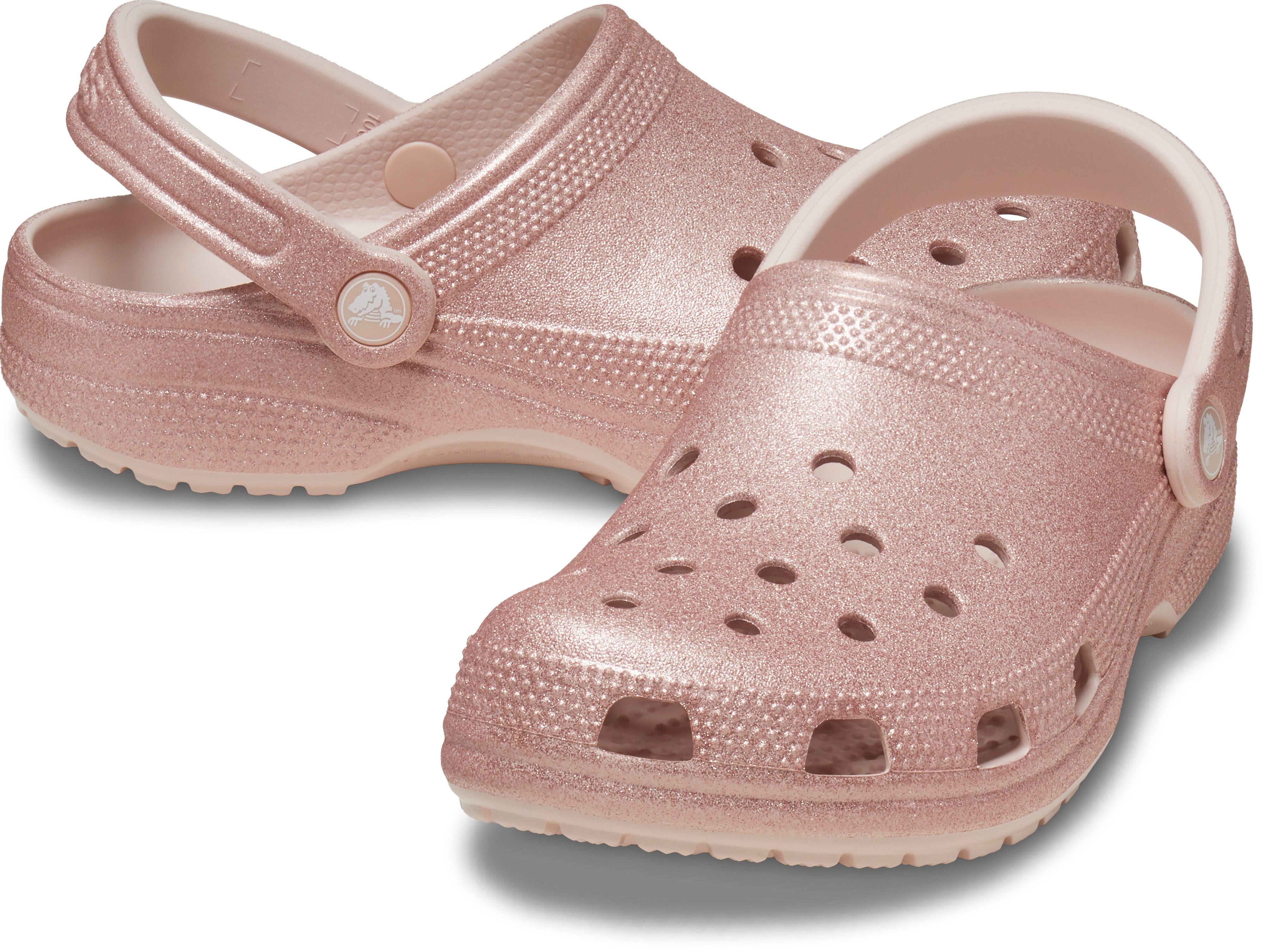 Crocs Pantoffels Classic Glitter Clog, Badsandaal zomerschoen, slippers, instapschoen versierd met glitters