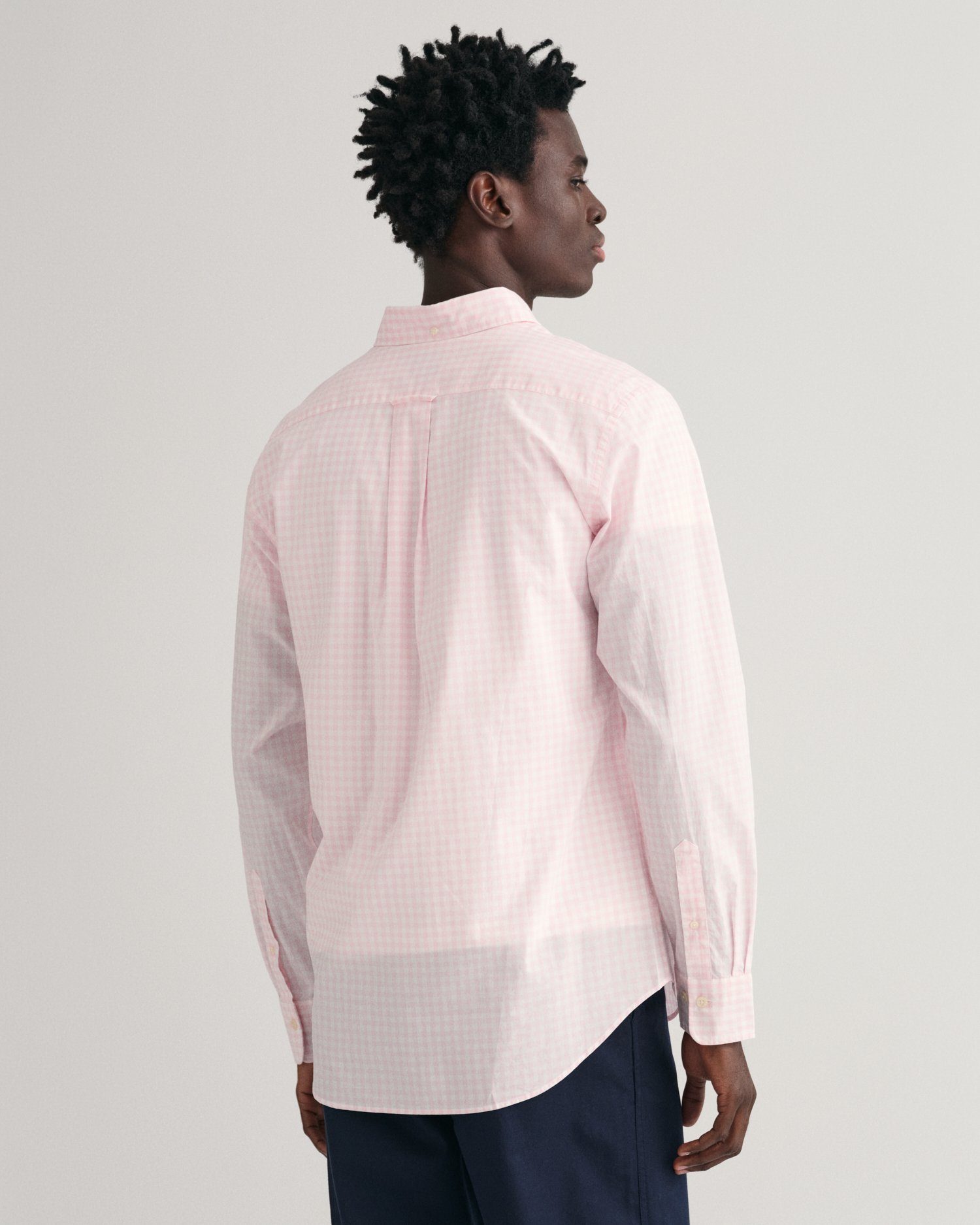 Gant Overhemd met lange mouwen REG POPLIN GINGHAM SHIRT met logoborduursel op borsthoogte