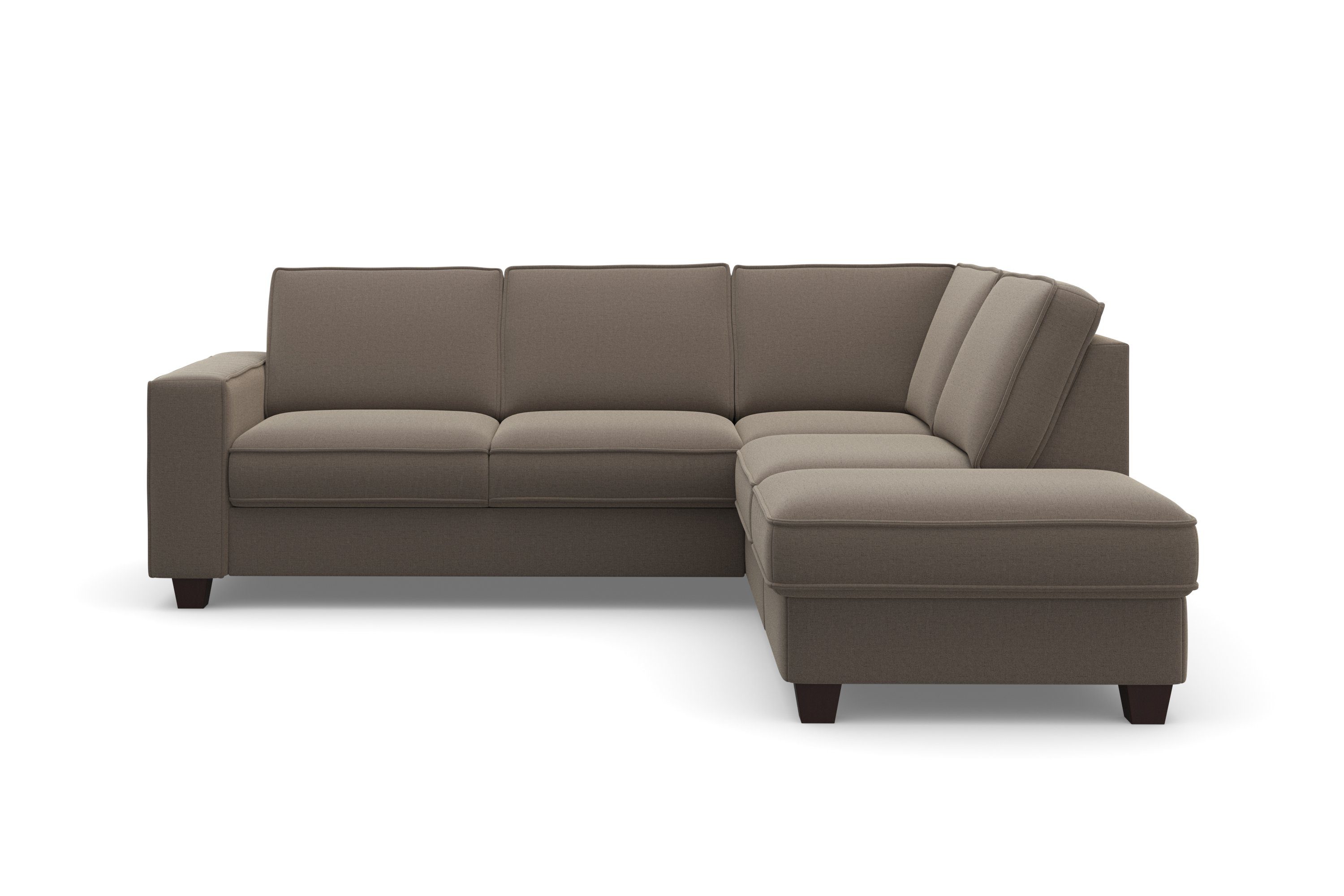 Home affaire Hoekbank County L-model naar keuze ottomane links of rechts, met binnenveringsinterieur (2-delig) bruin, hoekbanken, 236 cm