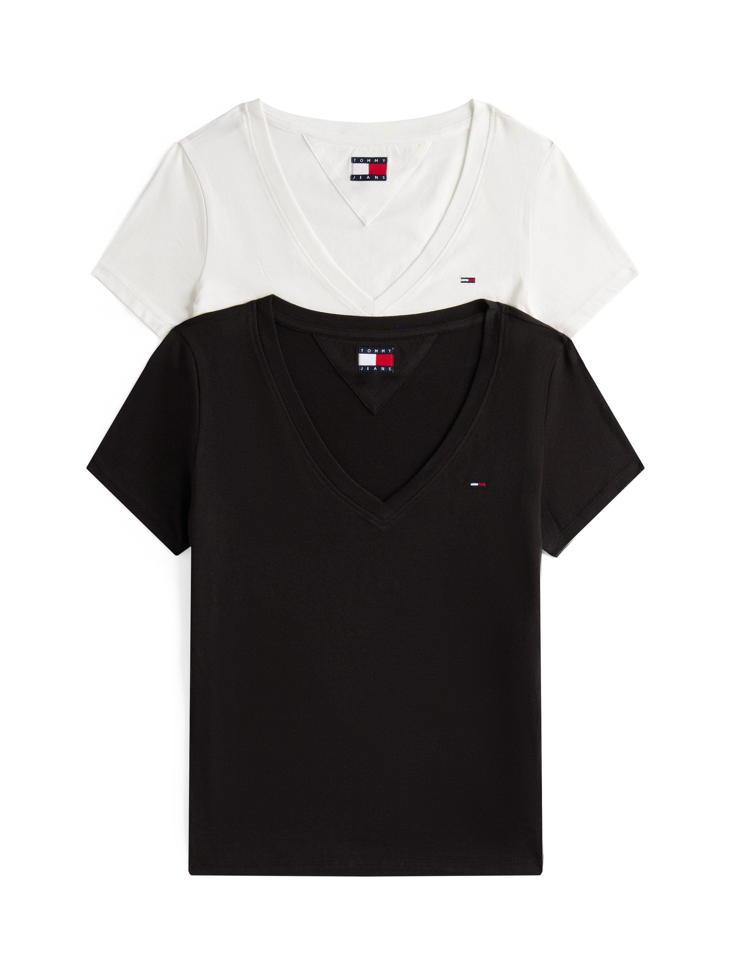 TOMMY JEANS T-shirt TJW 2PACK V-NECK TEE (set, 2-delig, 2 stuks)