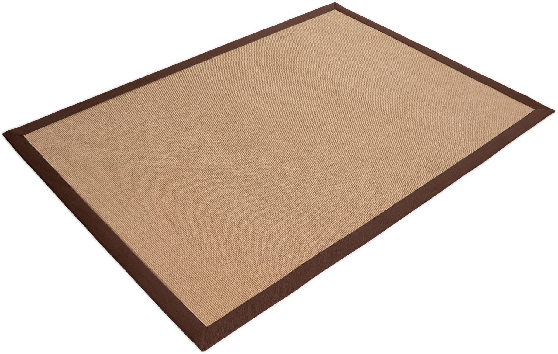 carpetfine Sisalkleed Sisal met gekleurd randdessin, antislip achterzijde