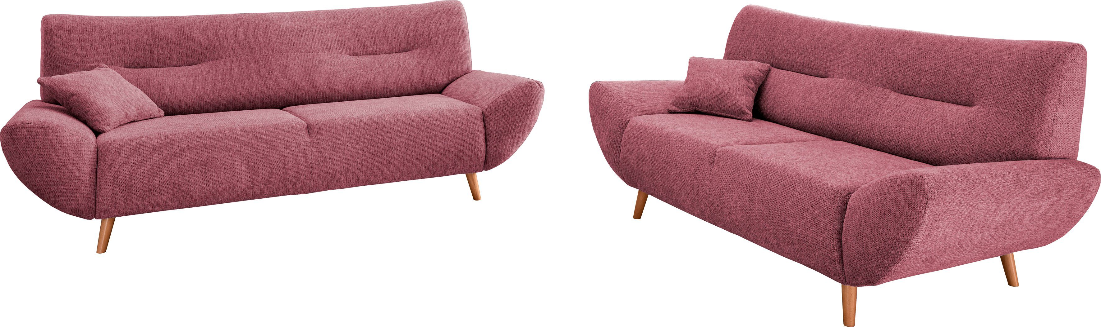 INOSIGN 2-zitsbank Drago elegant en tijdloos, comfortabel, houten voet