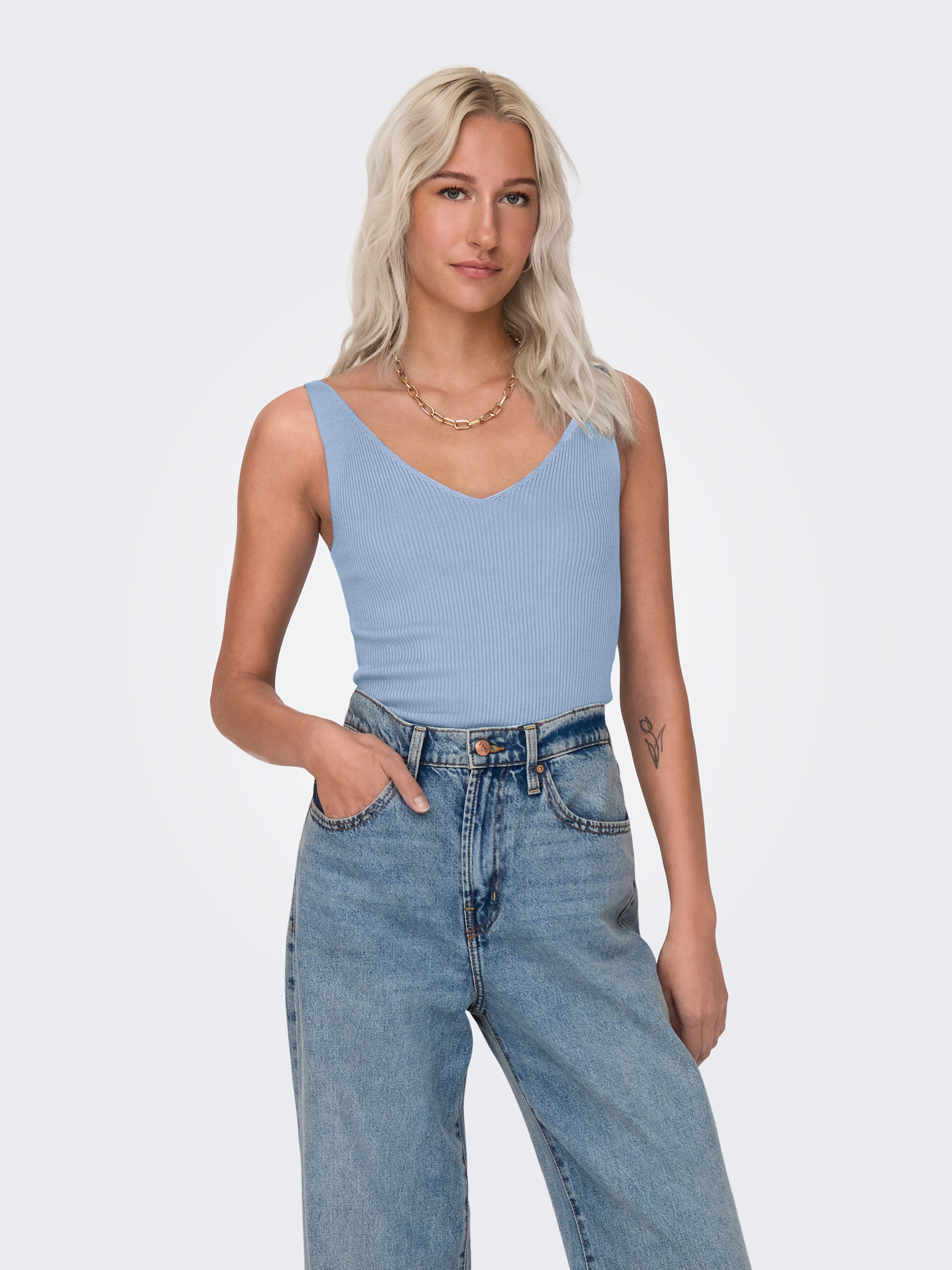 JDY Gebreide top JDYNANNA S/L TOP KNT NOOS