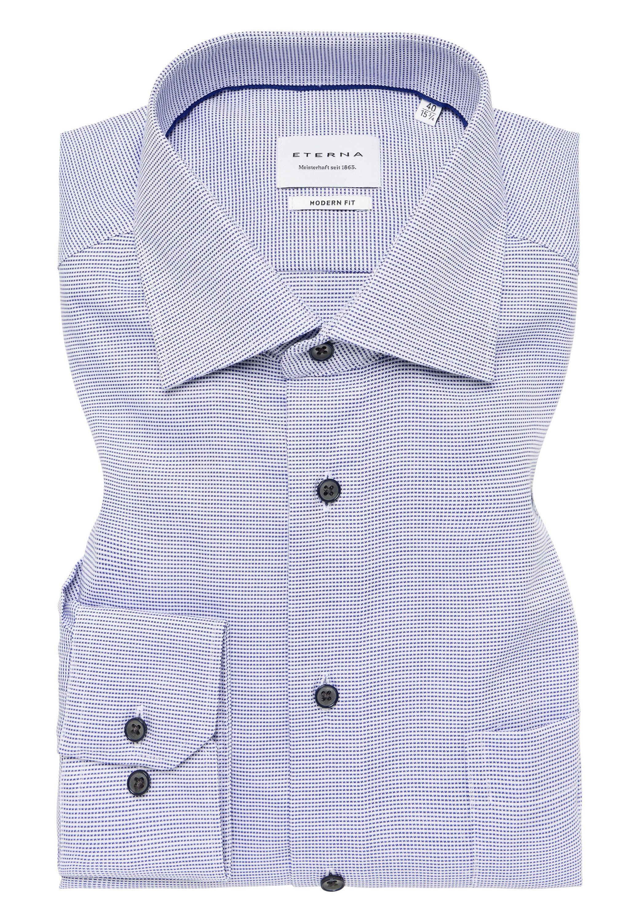 Eterna Overhemd met lange mouwen MODERN FIT NON IRON (strijkvrij)