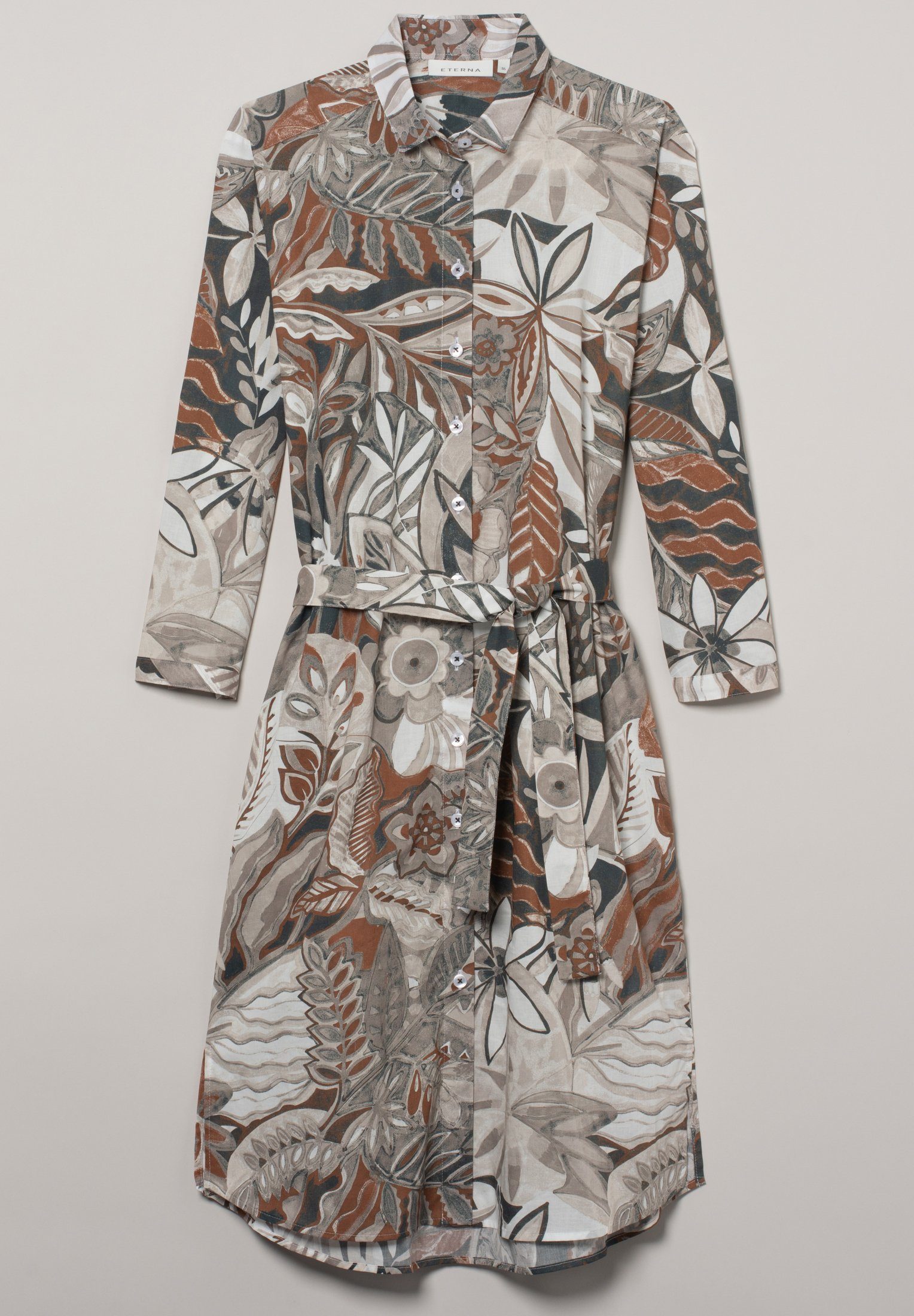 Eterna Jurk met overhemdkraag Loose fit