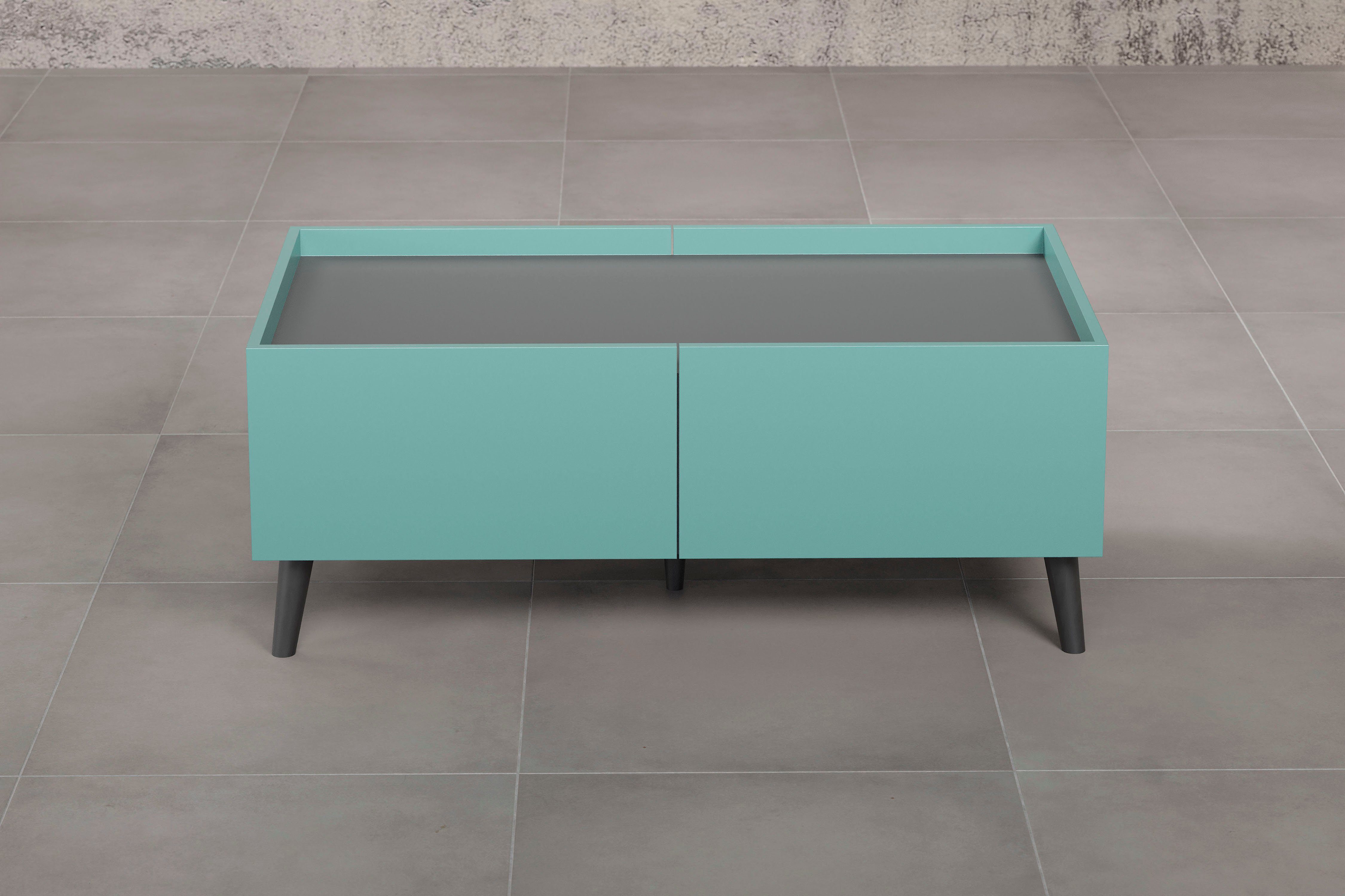 andas Salontafel Mikkeline Woonkamertafel met ingebouwde bovenplaat met 4 lades (1 stuk)