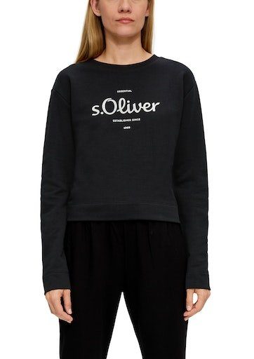 S.Oliver Sweatshirt met merklogo aan de voorkant