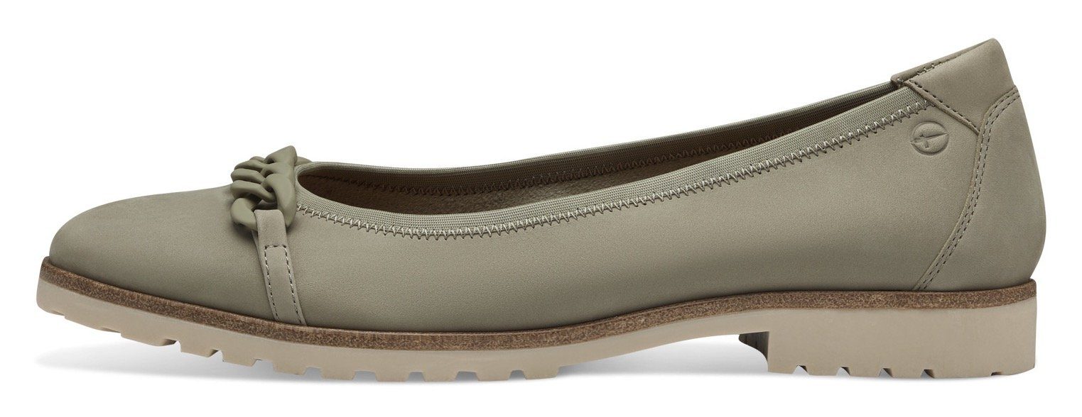 Tamaris Ballerina's Chunky slipper met modieuze sierketting