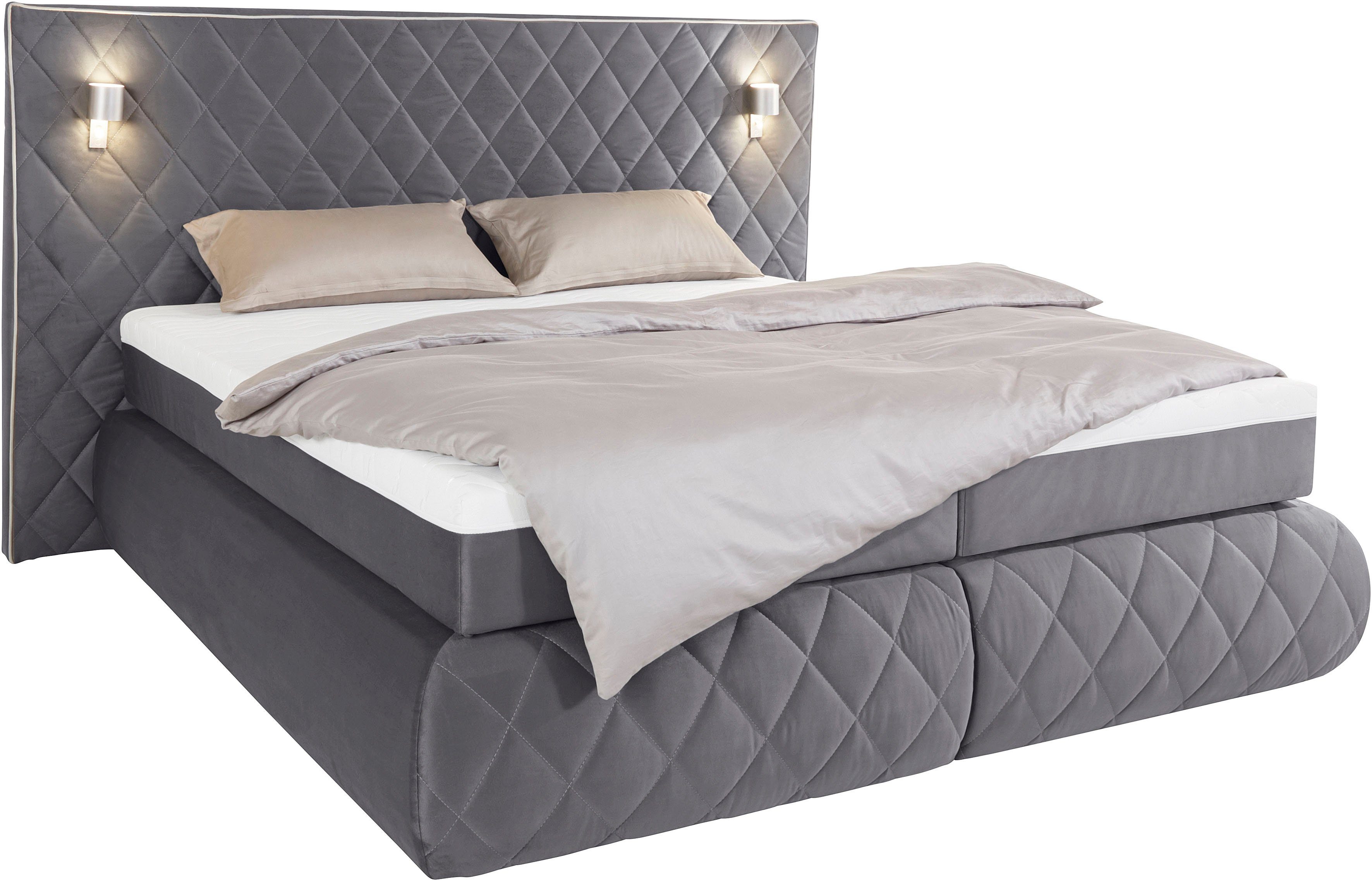 Places of Style Boxspring Alaric naar keuze met en zonder stralen, topmatras pocketvering