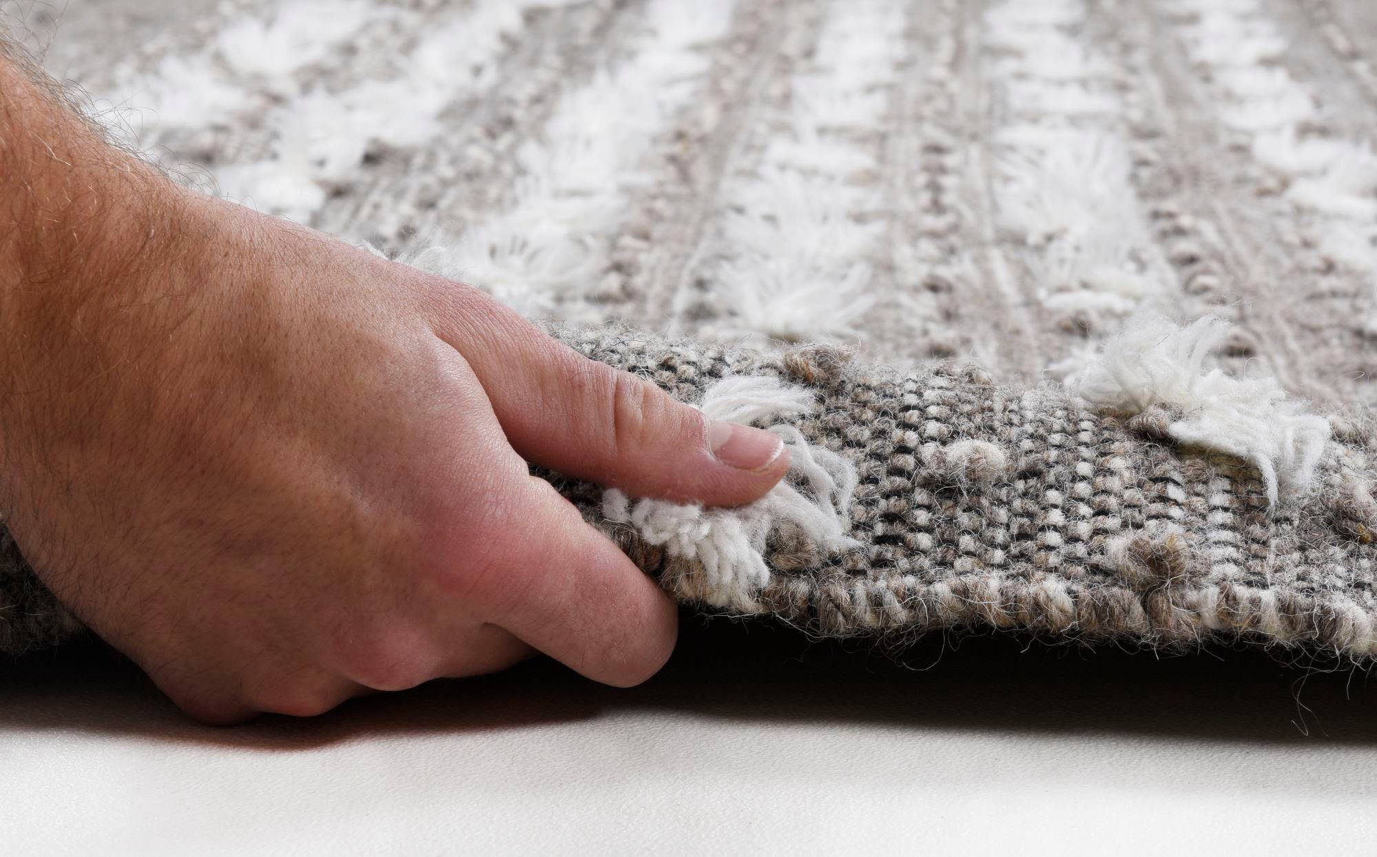 TOM TAILOR HOME Wollen kleed Vintage Funky Nature zuivere wol, met de hand geweven, met franje