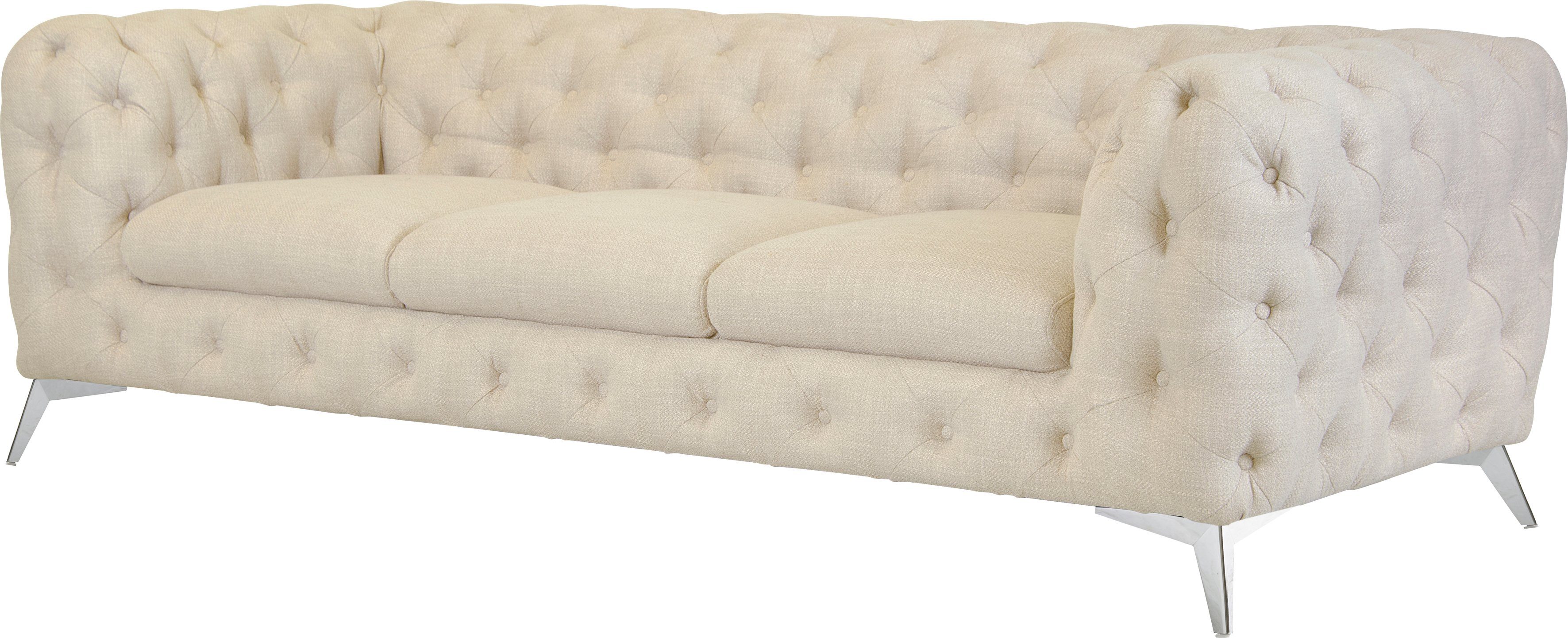 Leonique Chesterfield-bank Glynis luxueuze capitonnage, moderne chesterfield look, kleur van de poten ter keuze