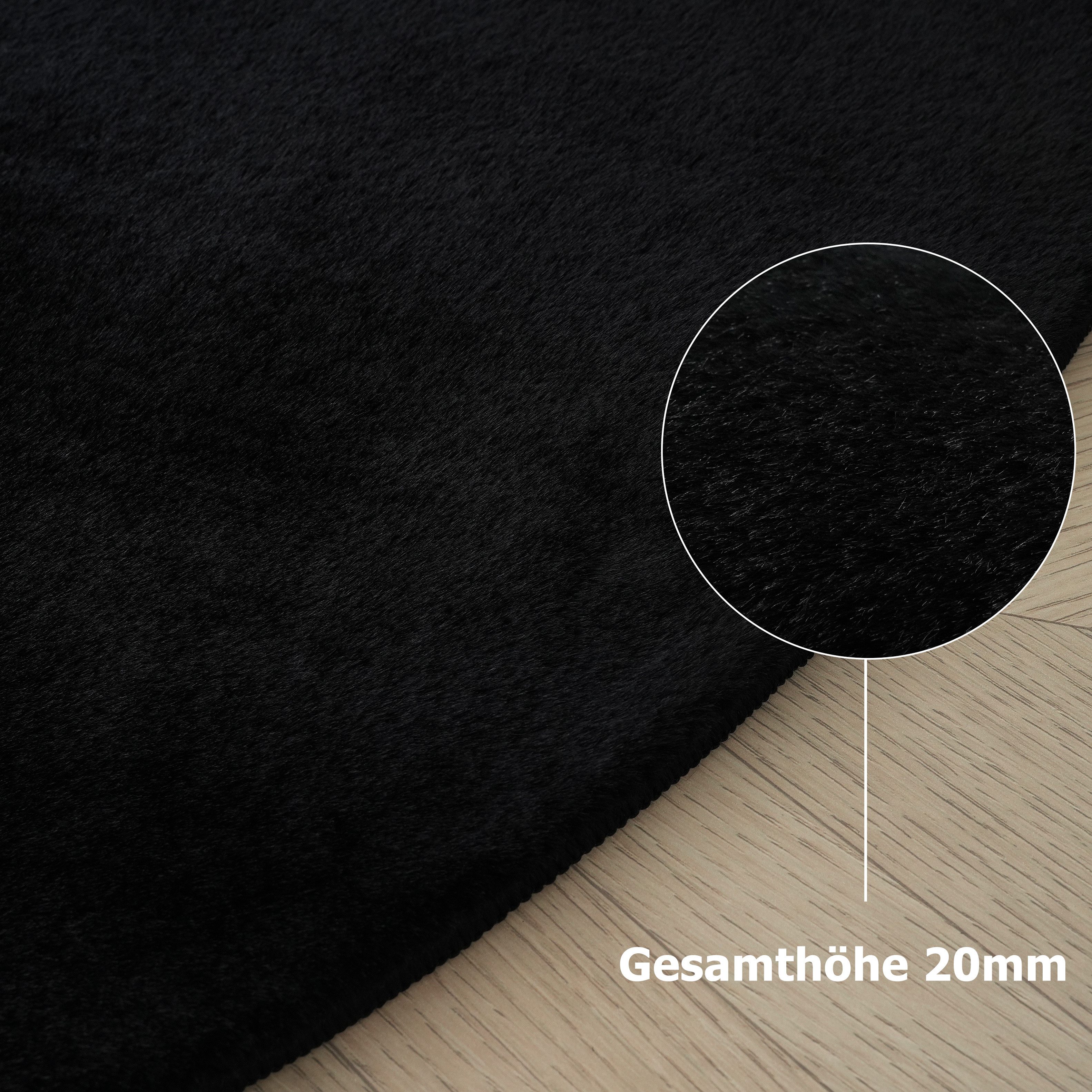 my home Vachtvloerkleed Balu Bean, konijnenbont Kunstbont tapijt, modern, zacht, woonkamer, slaapkamer