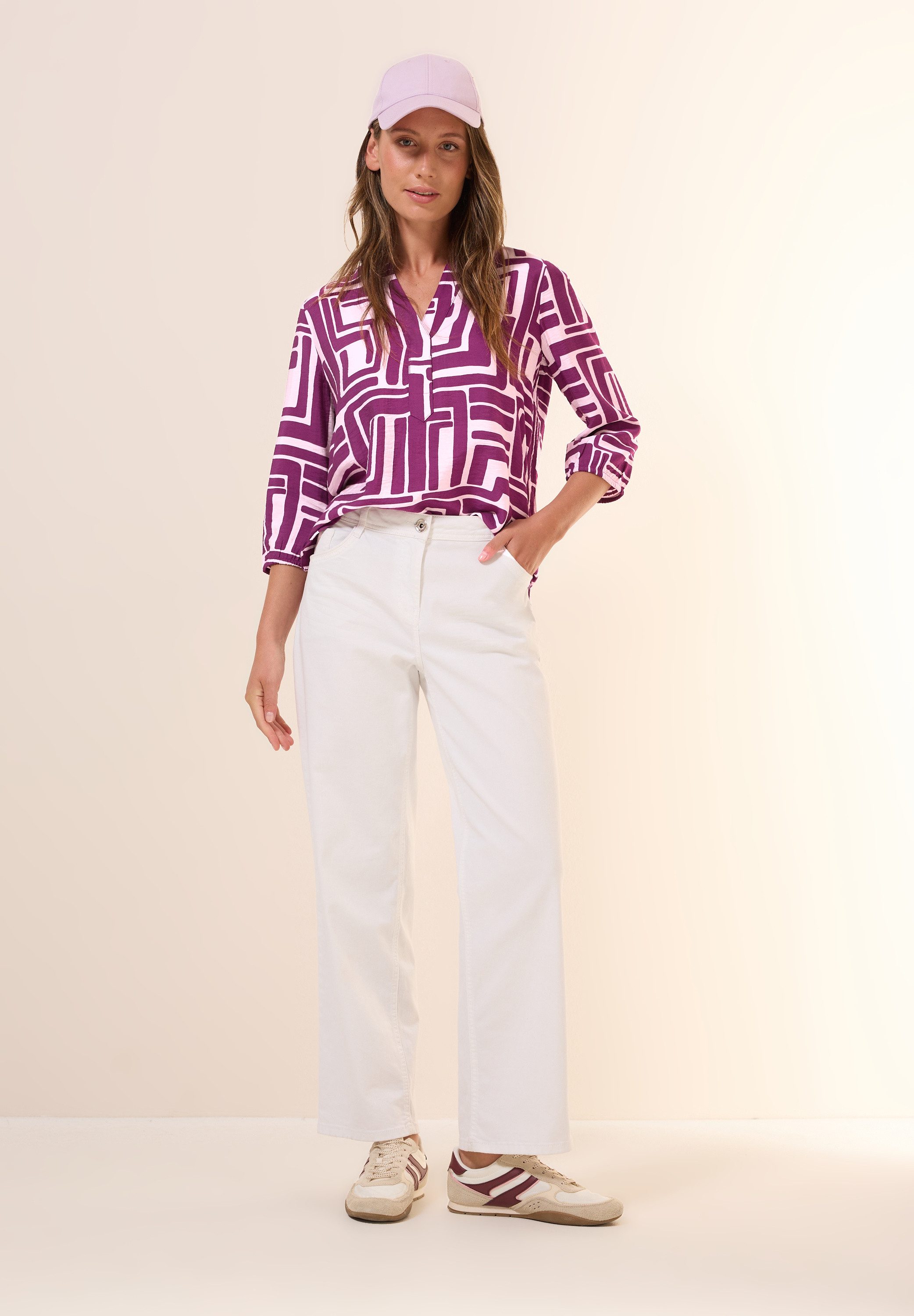 Cecil Gedessineerde blouse met grafisch patroon