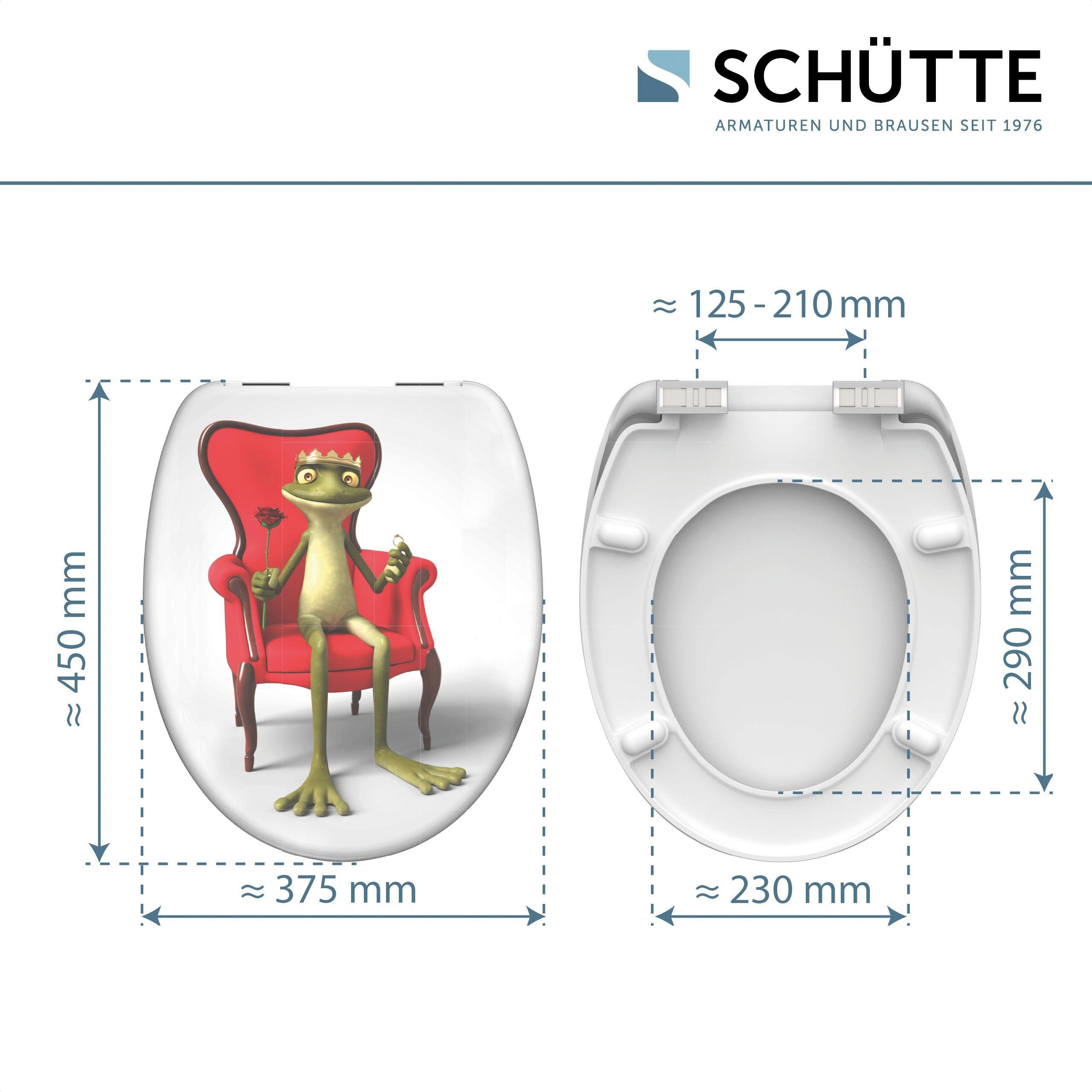 Schütte Toiletzitting Frog King Duroplast, met soft-closemechanisme